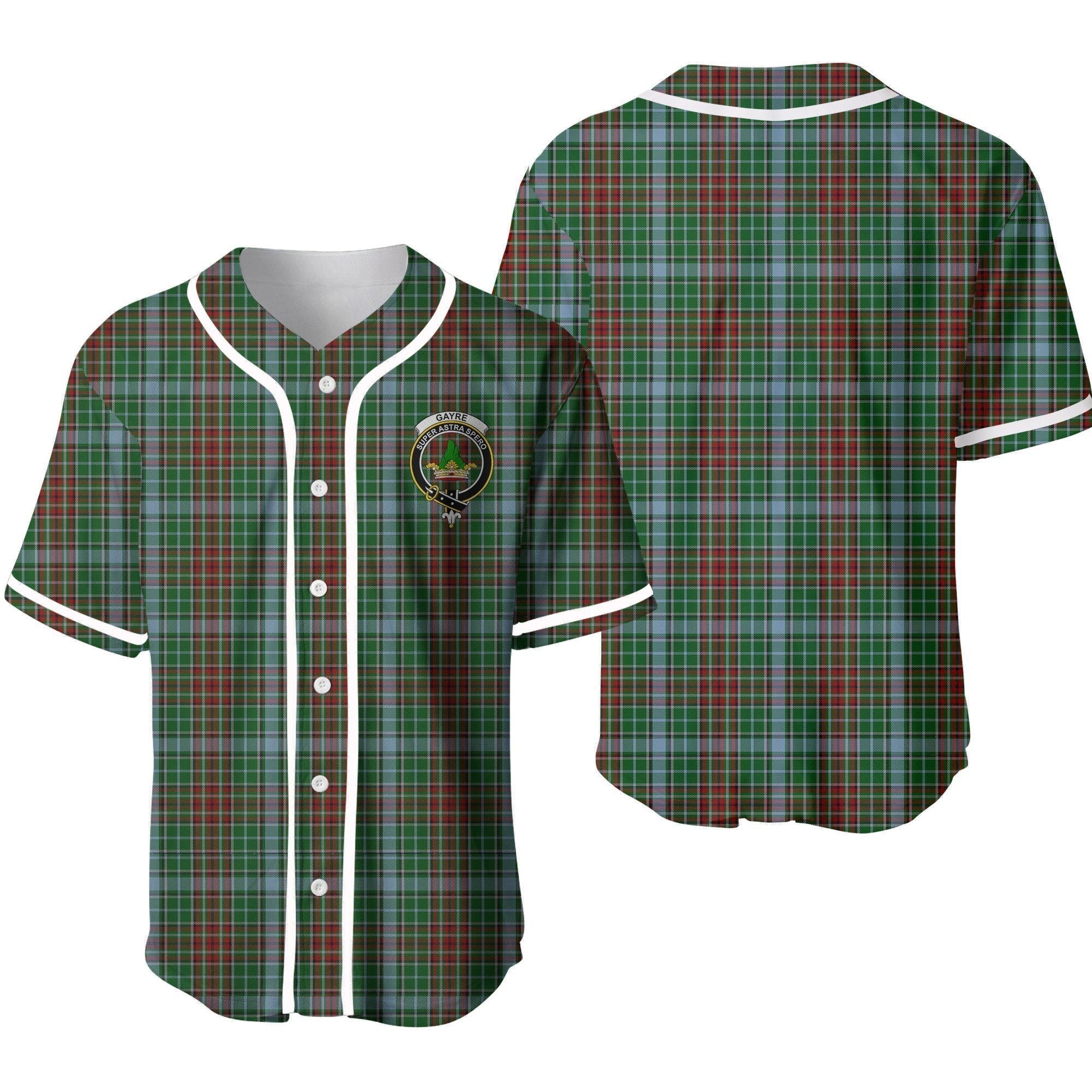 Gayre Tartan Crest Baseball Jersey