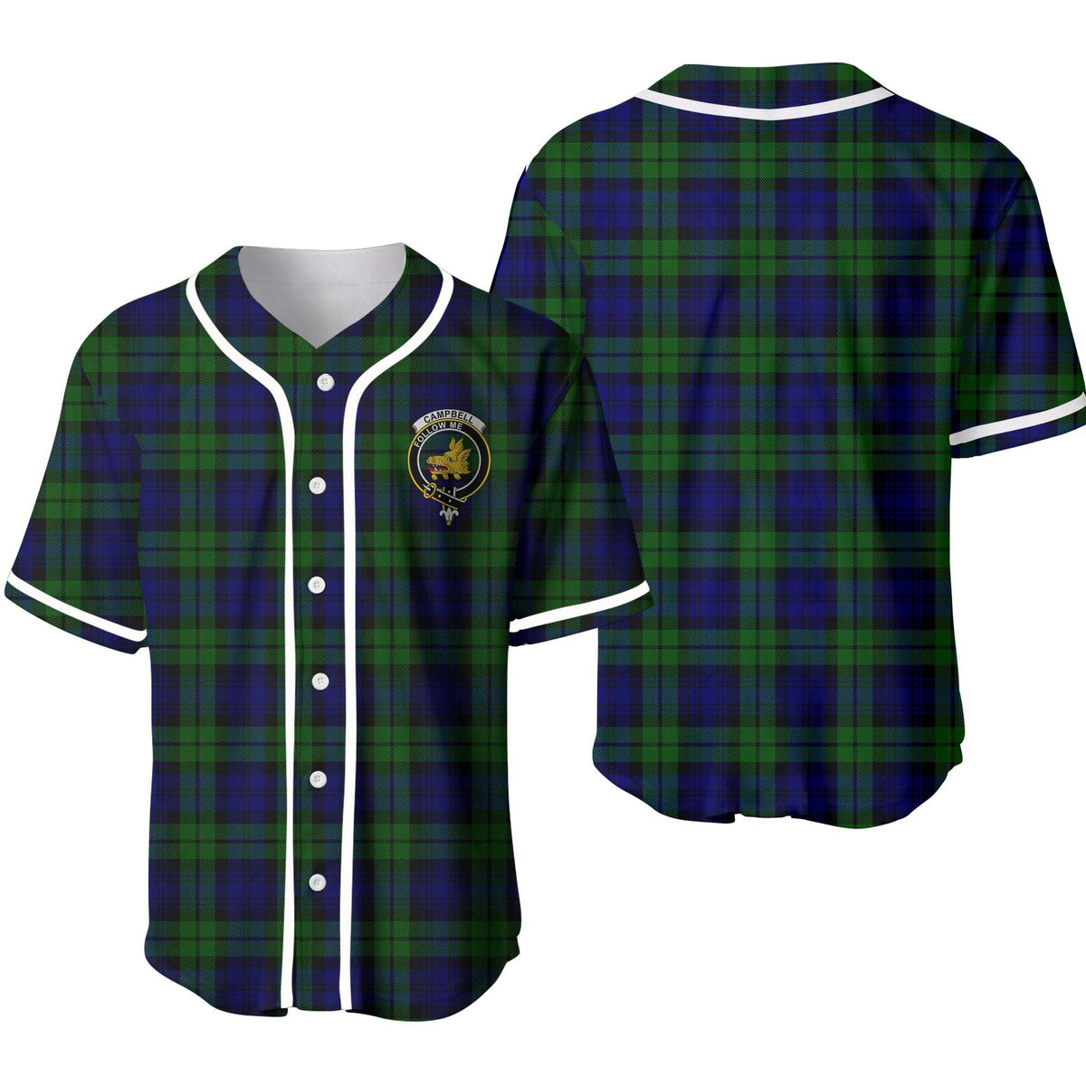 Campbell Tartan Crest Baseball Jersey