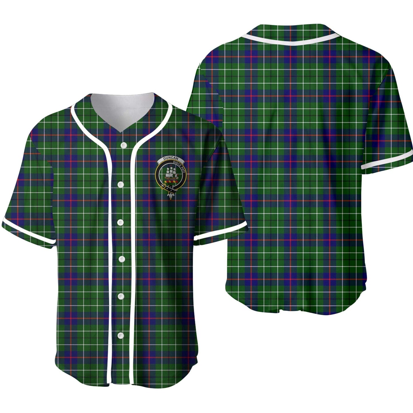 Duncan Tartan Crest Baseball Jersey