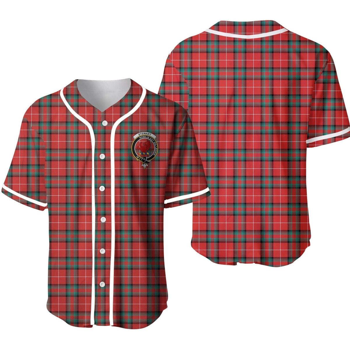 Stewart (Stuart) of Bute Tartan Crest Baseball Jersey