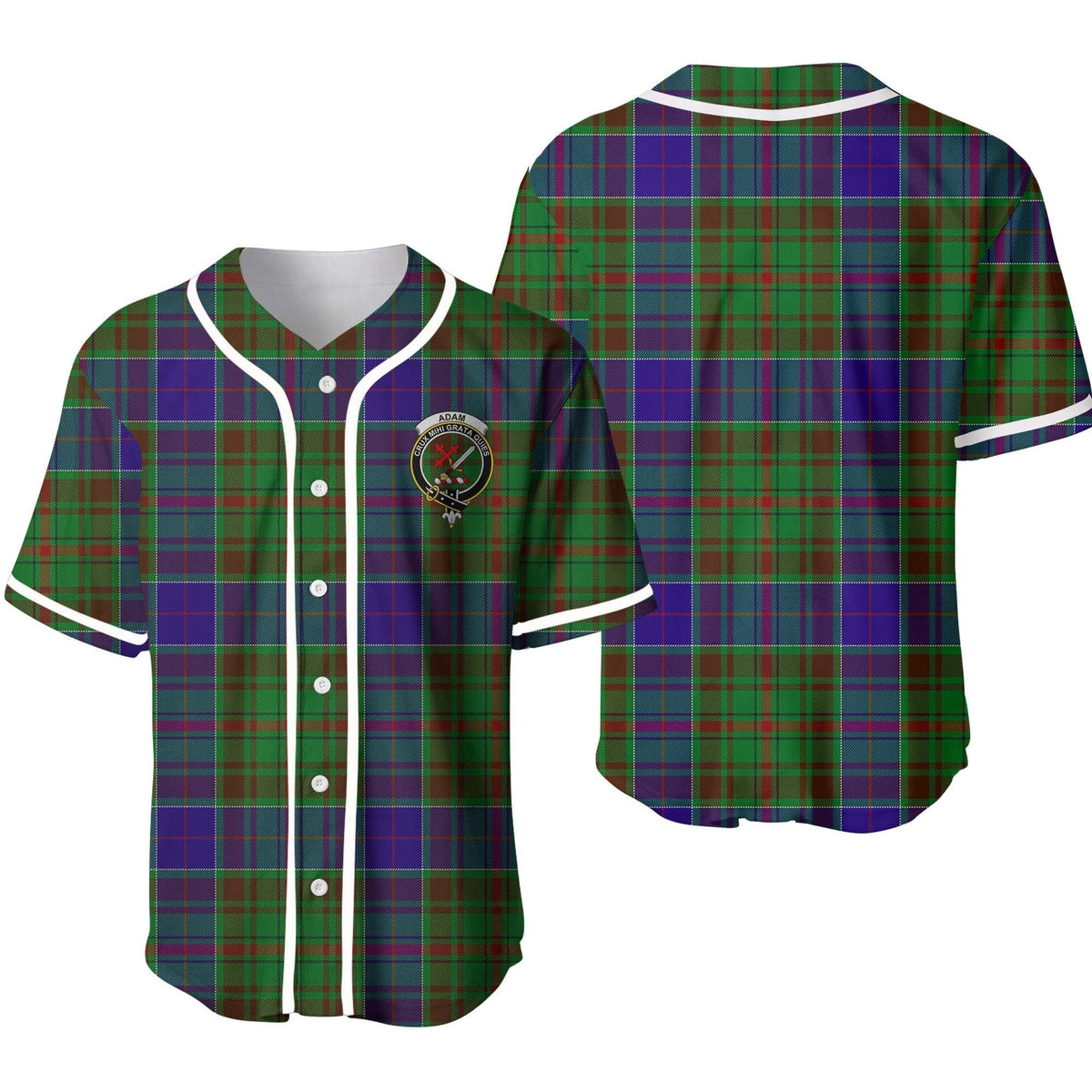 Adam Tartan Crest Baseball Jersey