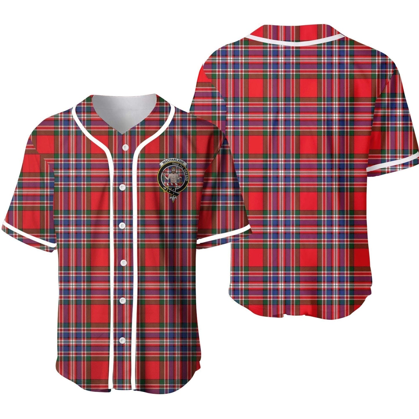 MacFarlane Tartan Crest Baseball Jersey