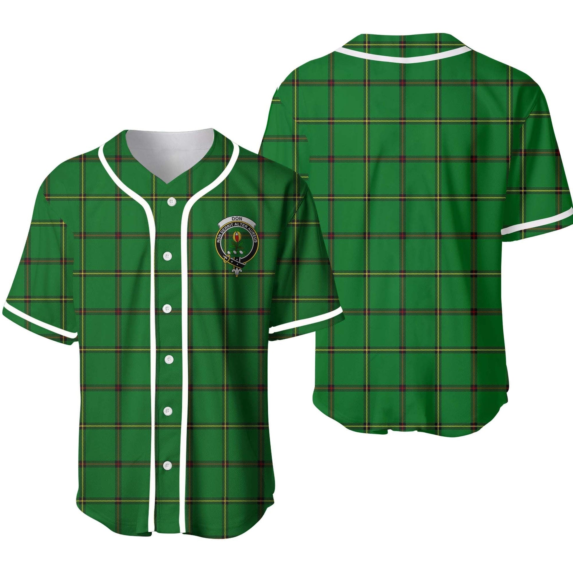 Don Tartan Crest Baseball Jersey