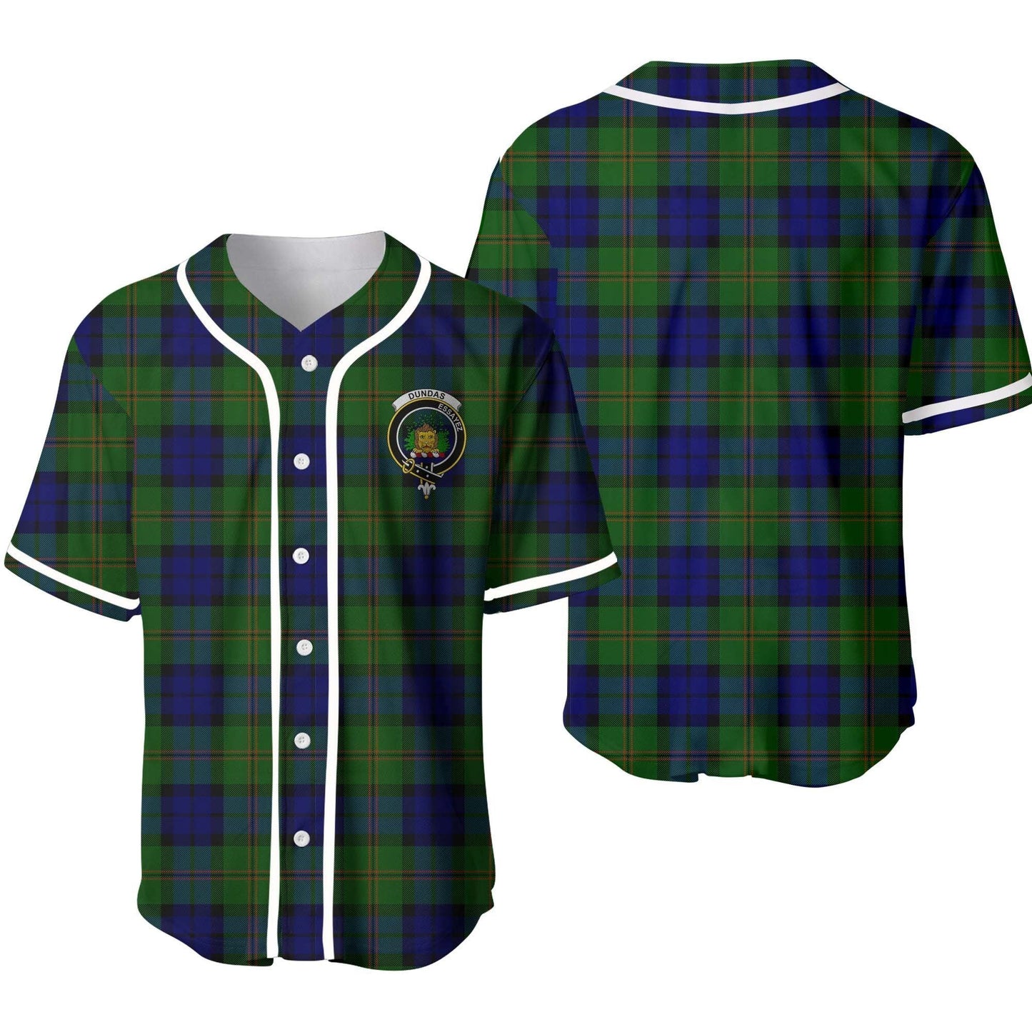 Dundas Tartan Crest Baseball Jersey