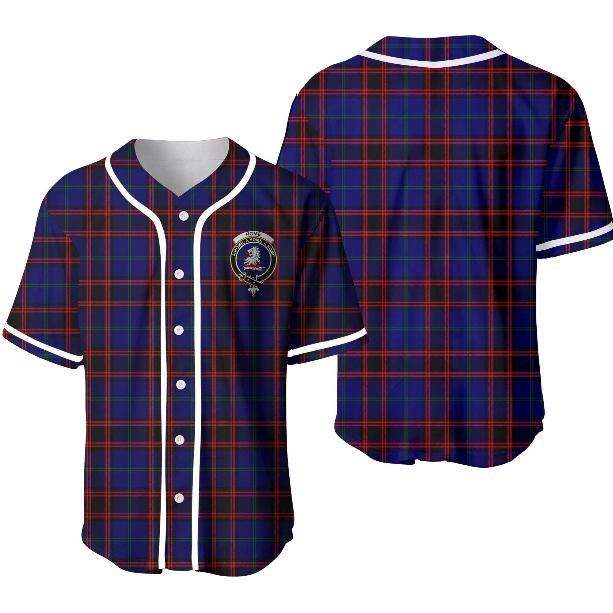 Home (or Hume) Tartan Crest Baseball Jersey