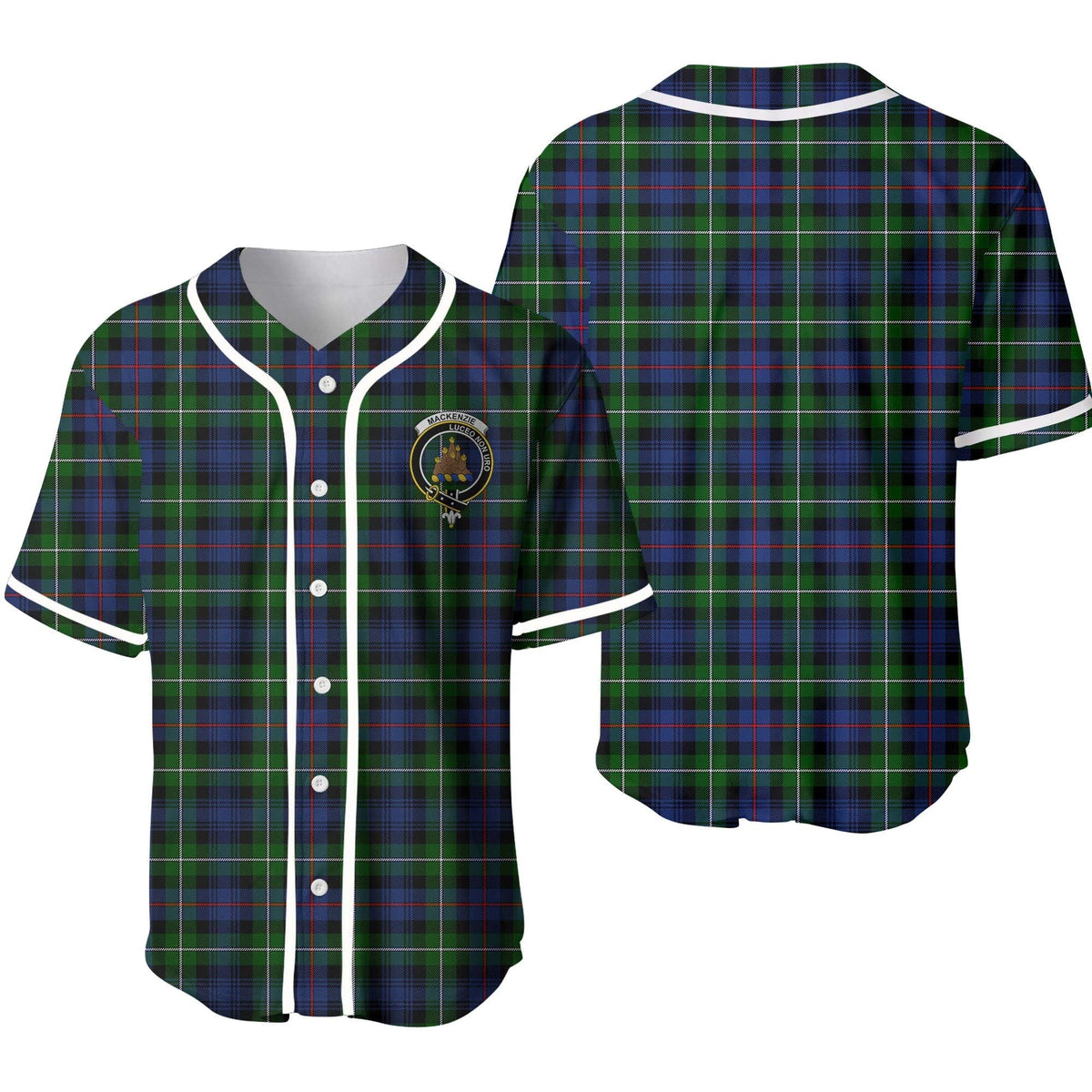 MacKenzie Tartan Crest Baseball Jersey