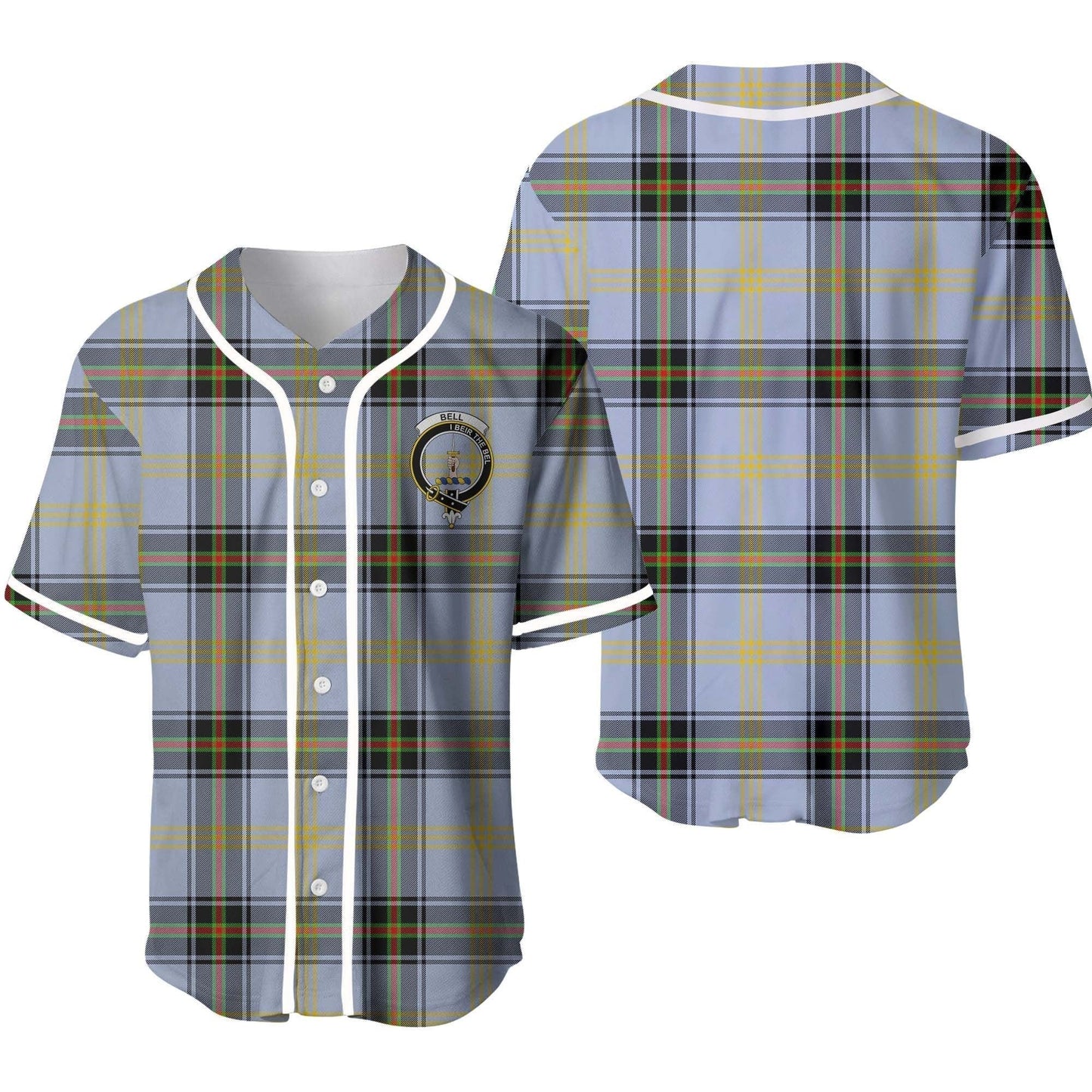 Bell Tartan Crest Baseball Jersey