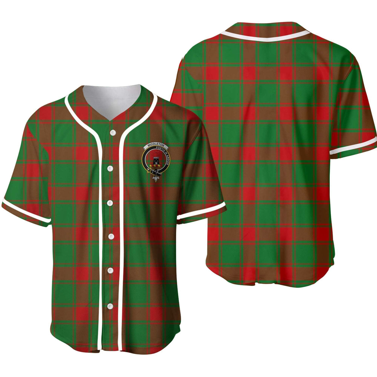 Middleton Tartan Crest Baseball Jersey