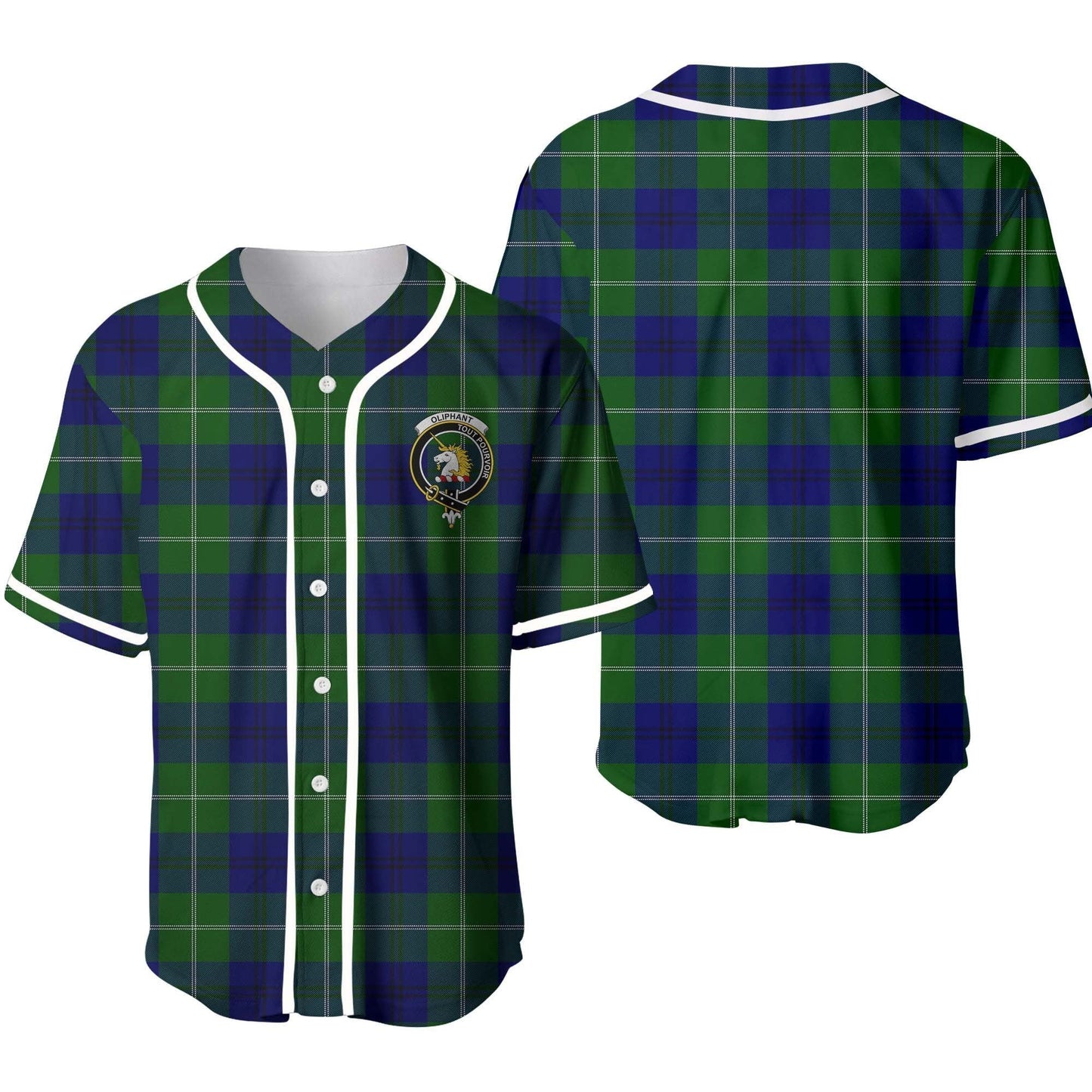 Oliphant Tartan Crest Baseball Jersey