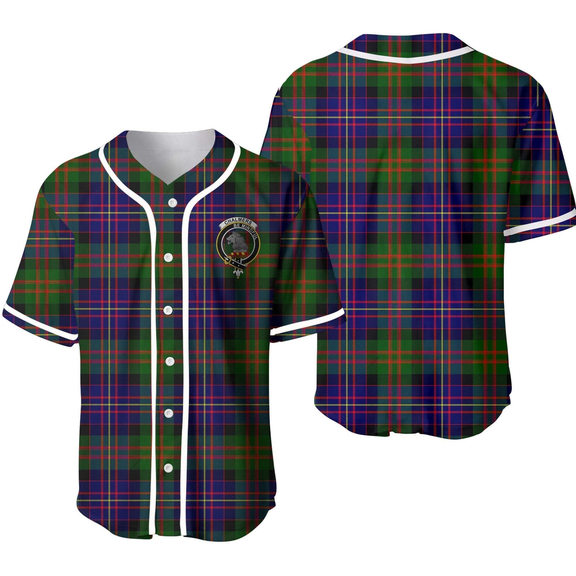 Chalmers Tartan Crest Baseball Jersey