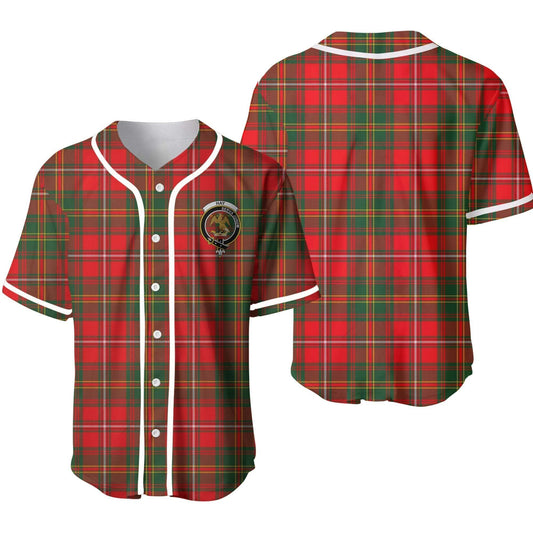 Hay Tartan Crest Baseball Jersey