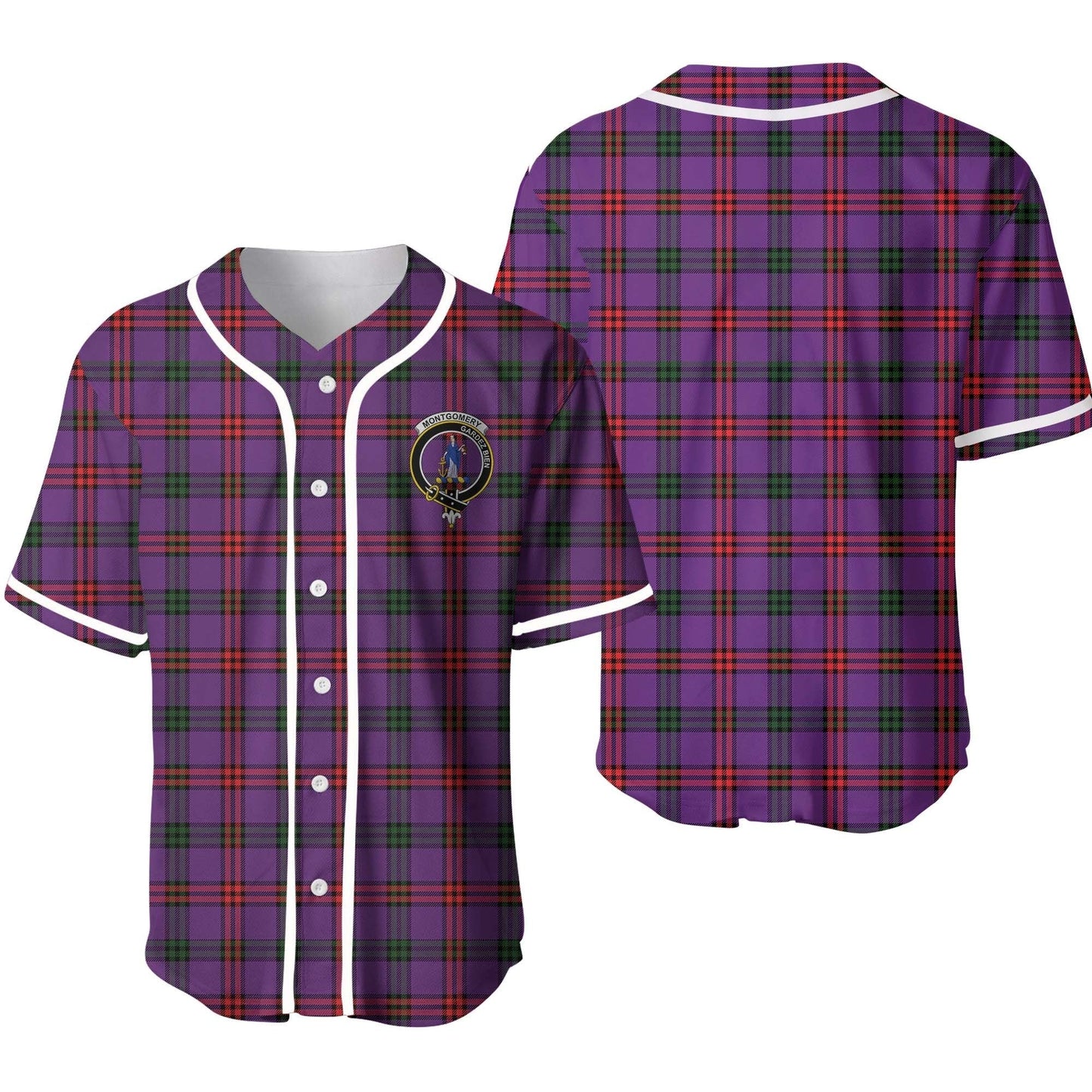 Montgomery Tartan Crest Baseball Jersey