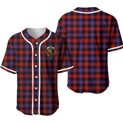 Broun Tartan Crest Baseball Jersey