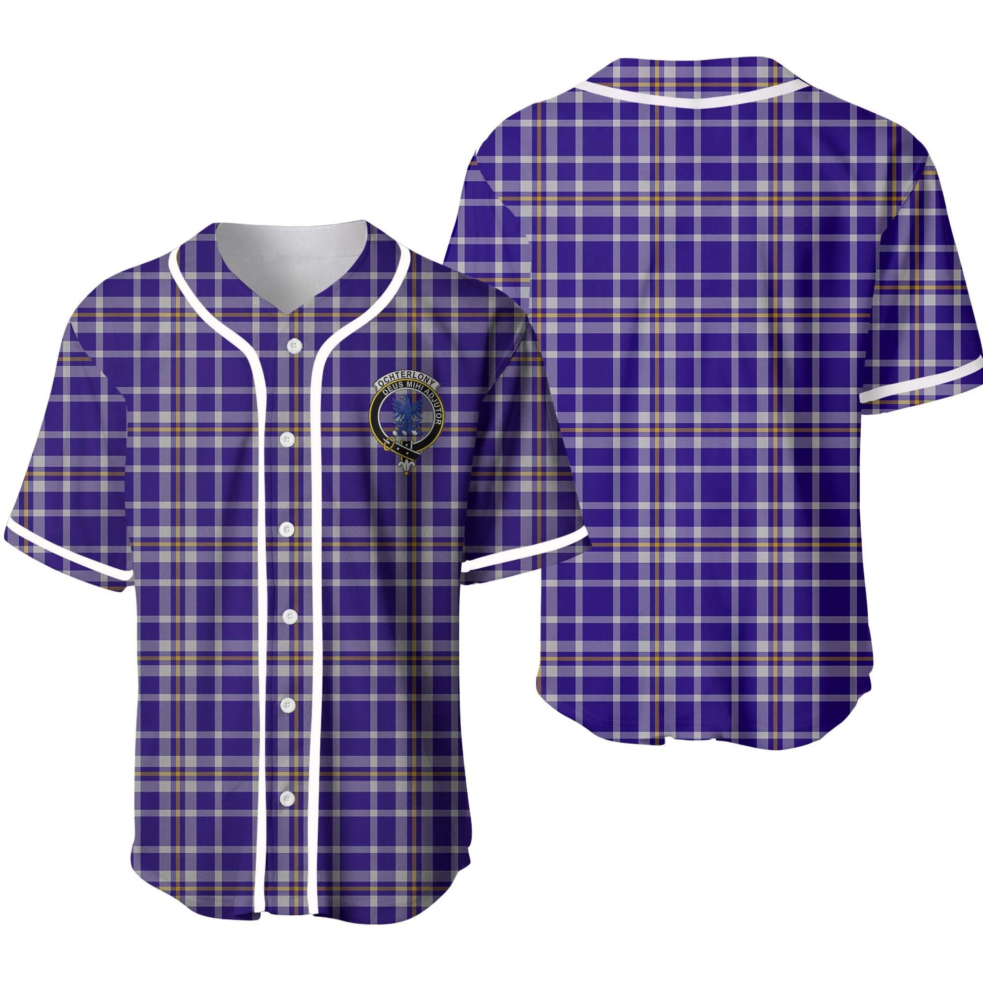 Ochterlony Tartan Crest Baseball Jersey