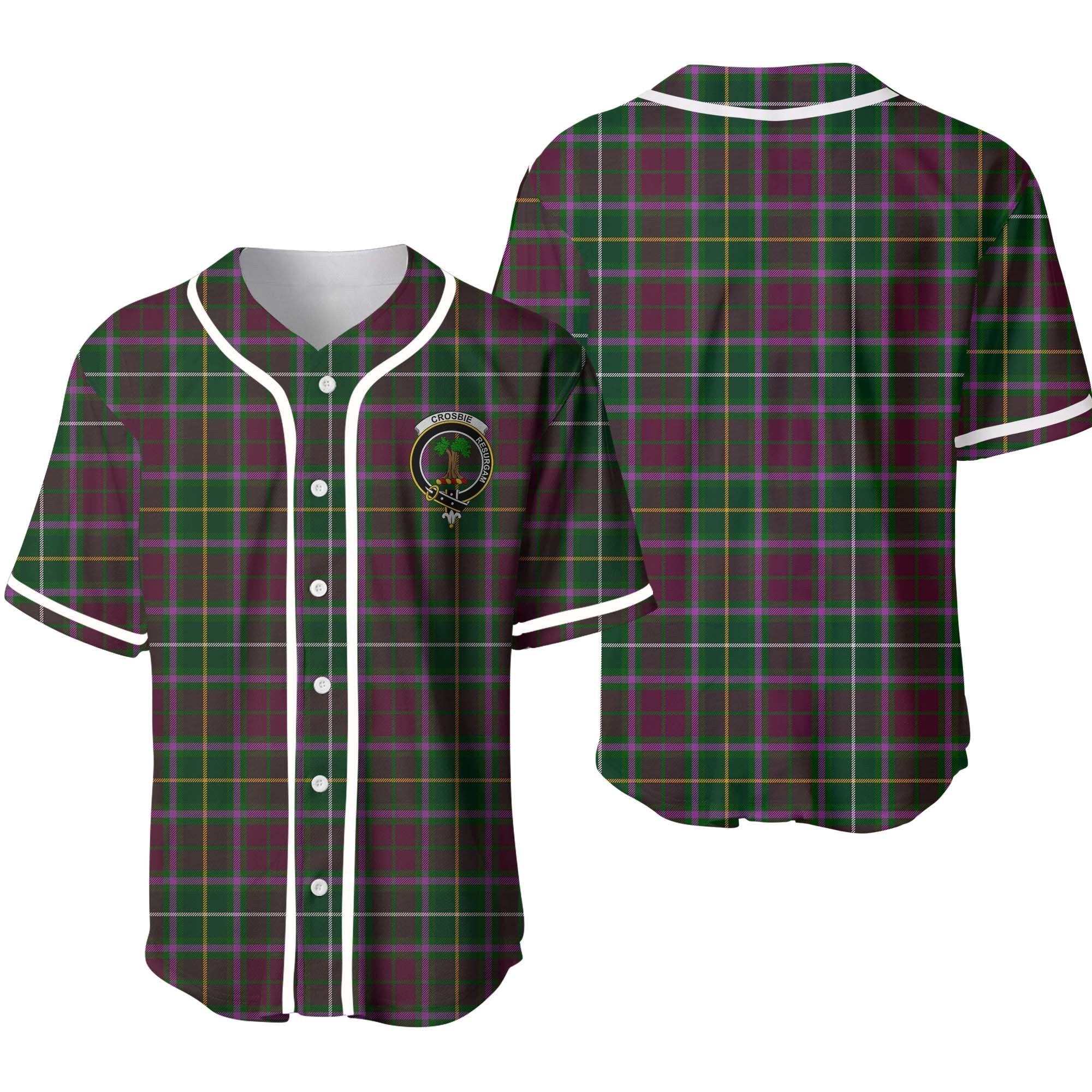 Crosbie Tartan Crest Baseball Jersey