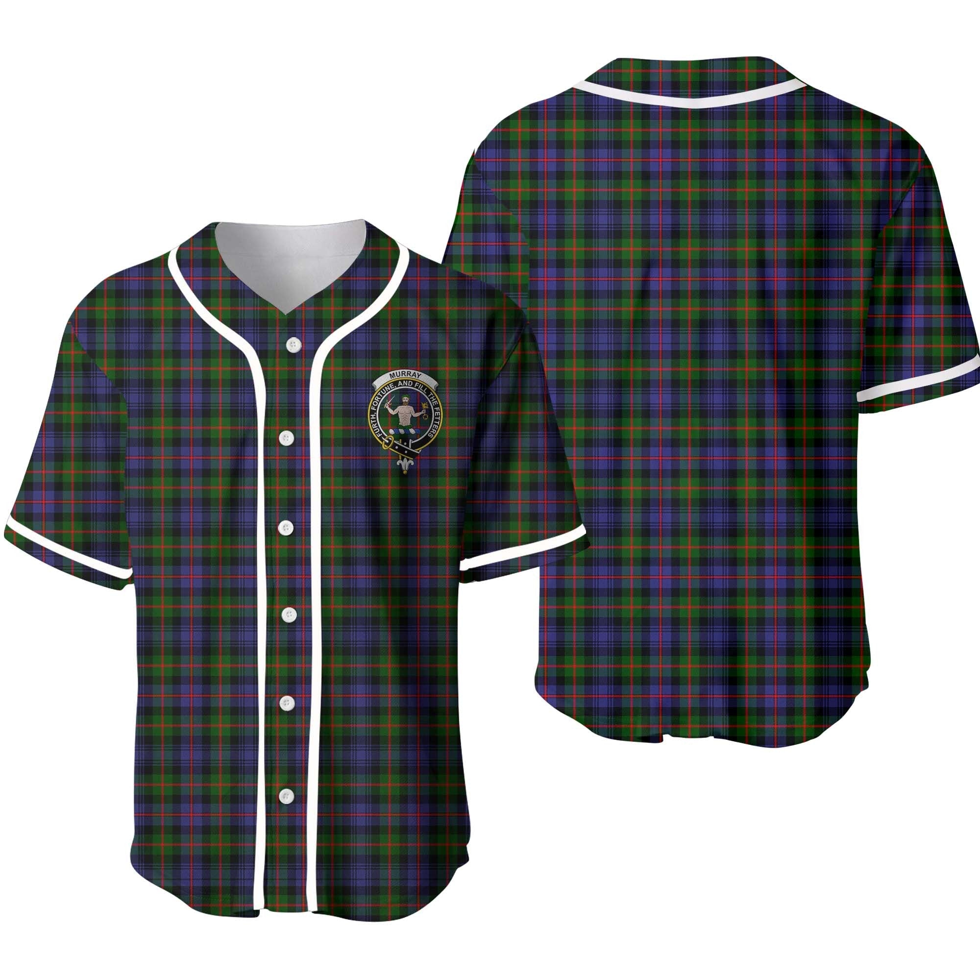 Murray (of Atholl) Tartan Crest Baseball Jersey