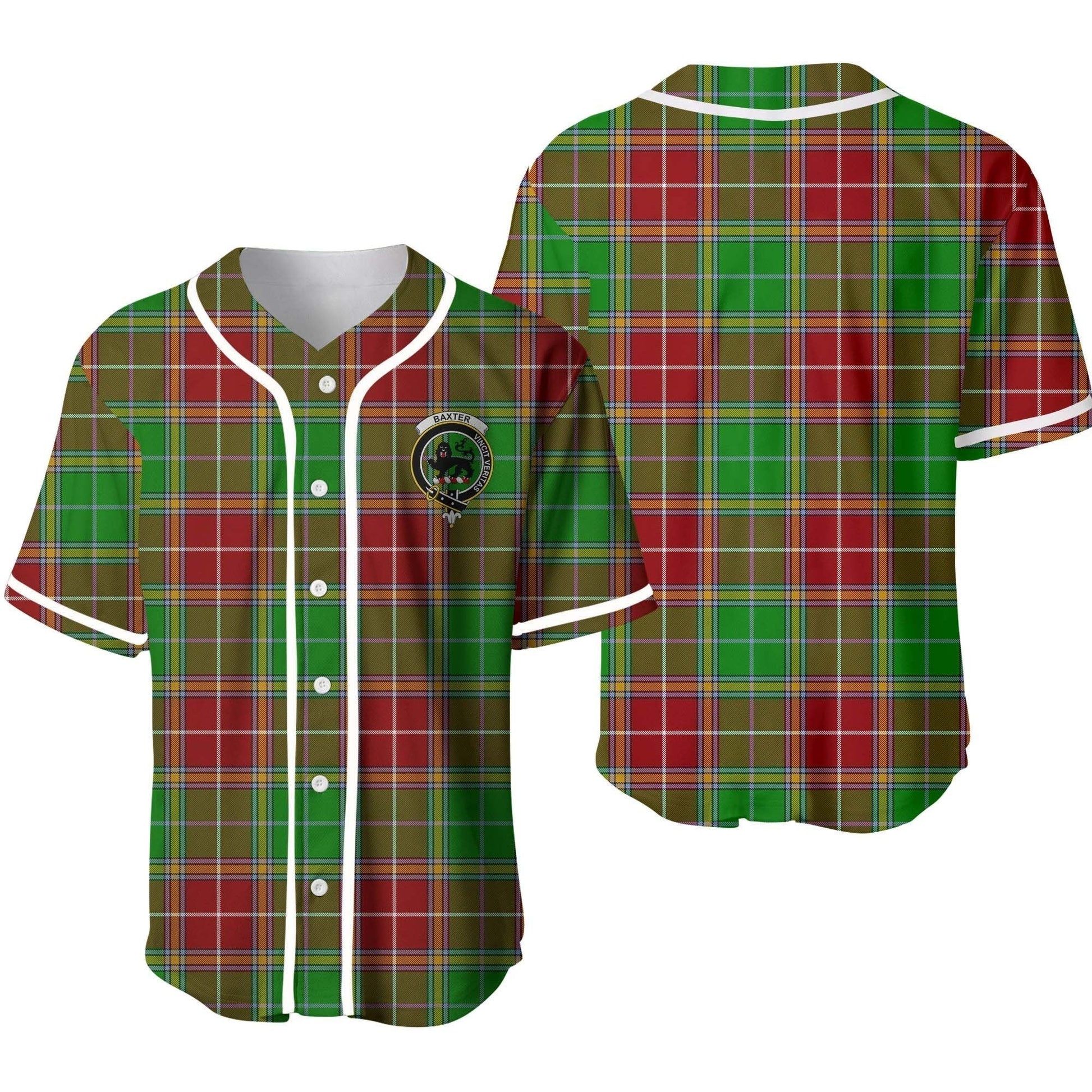 Baxter Tartan Crest Baseball Jersey