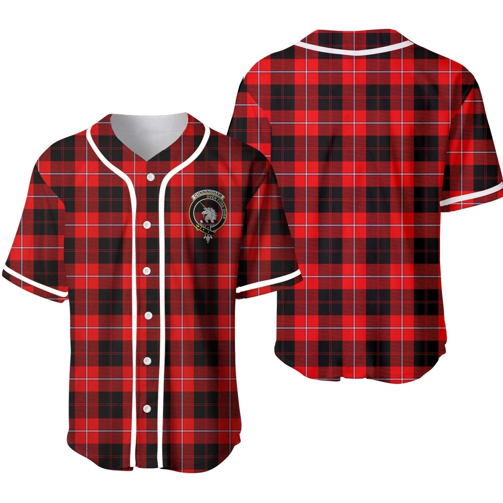 Cunningham Tartan Crest Baseball Jersey