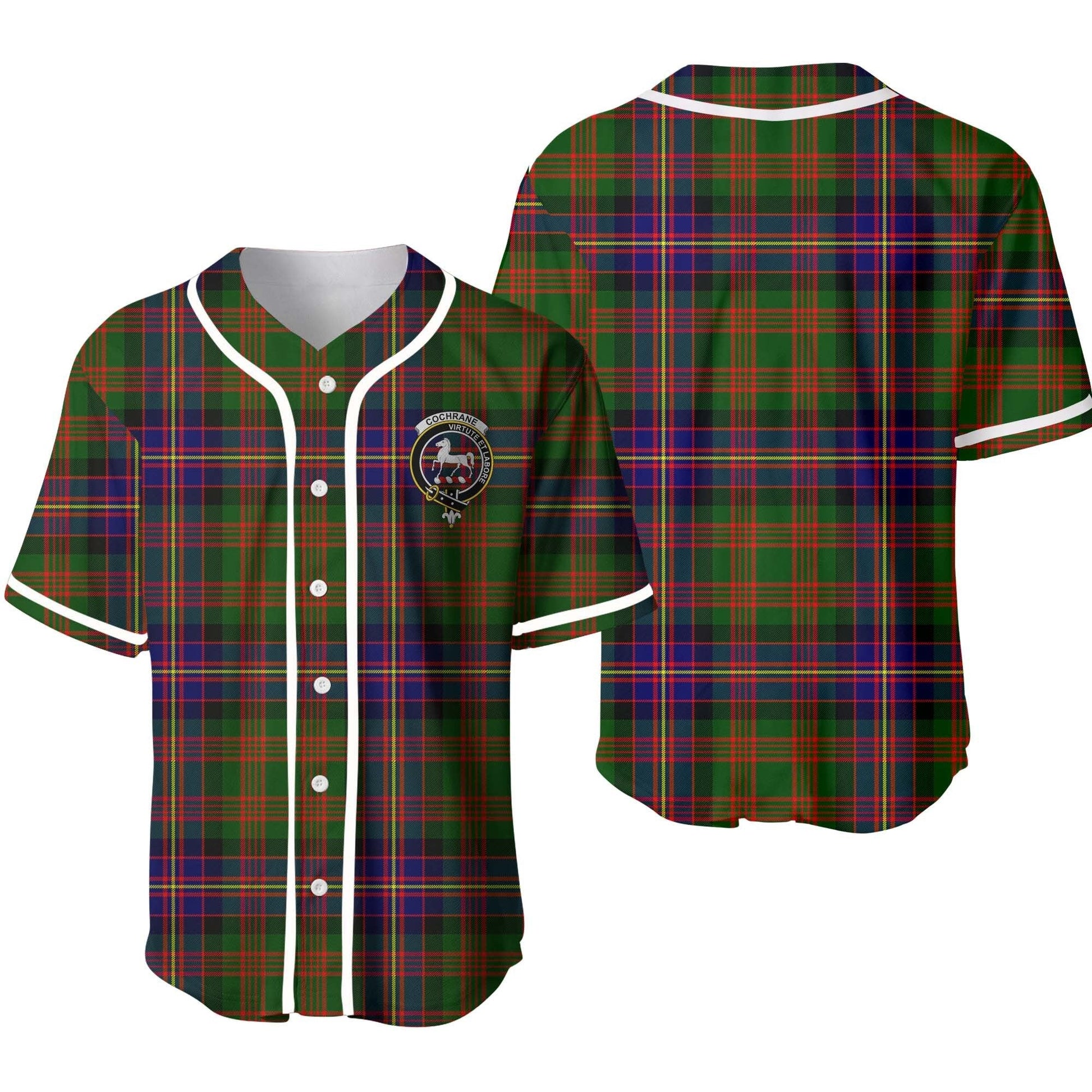 Cochrane Tartan Crest Baseball Jersey