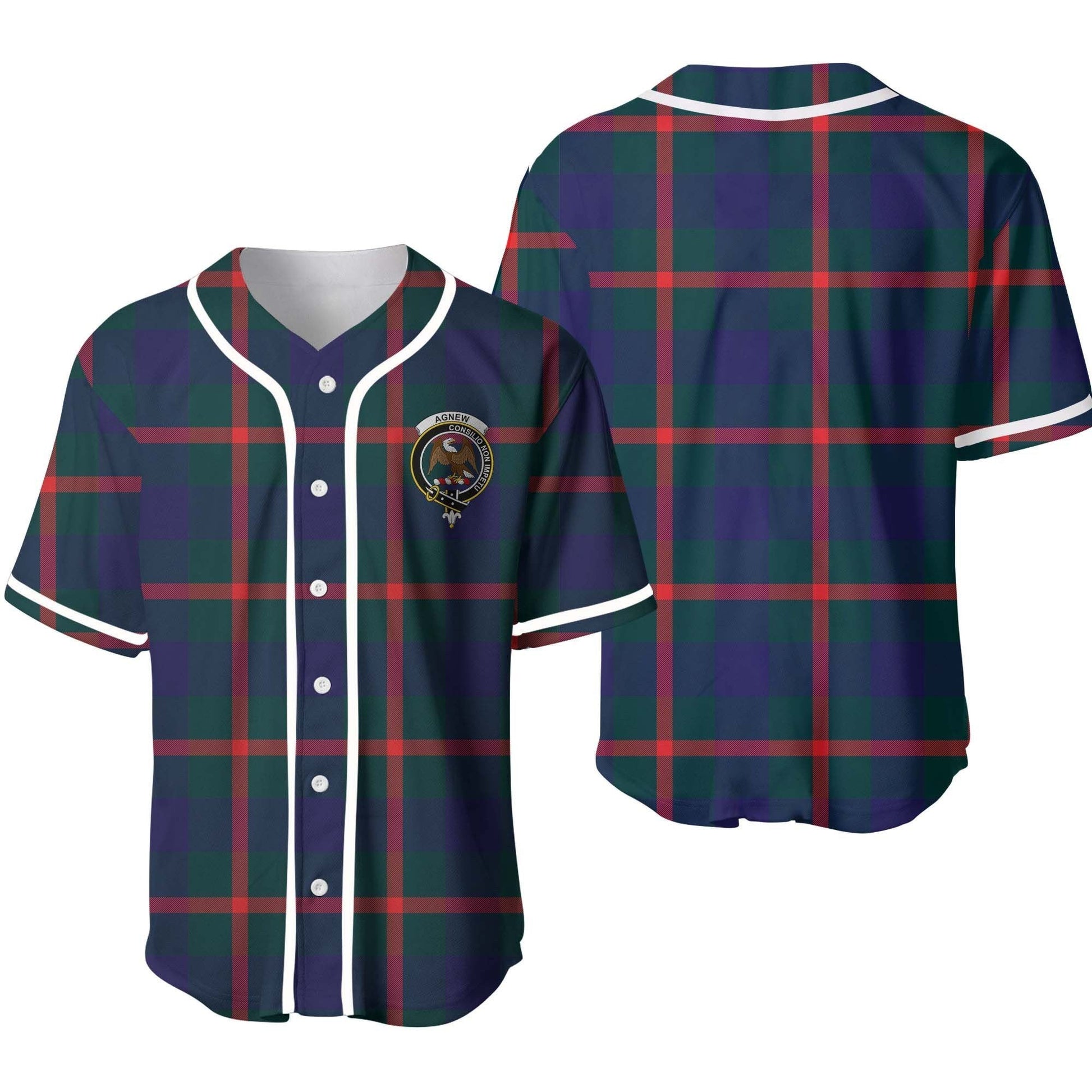 Agnew Tartan Crest Baseball Jersey