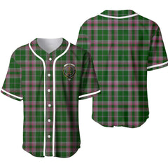Gray Tartan Crest Baseball Jersey