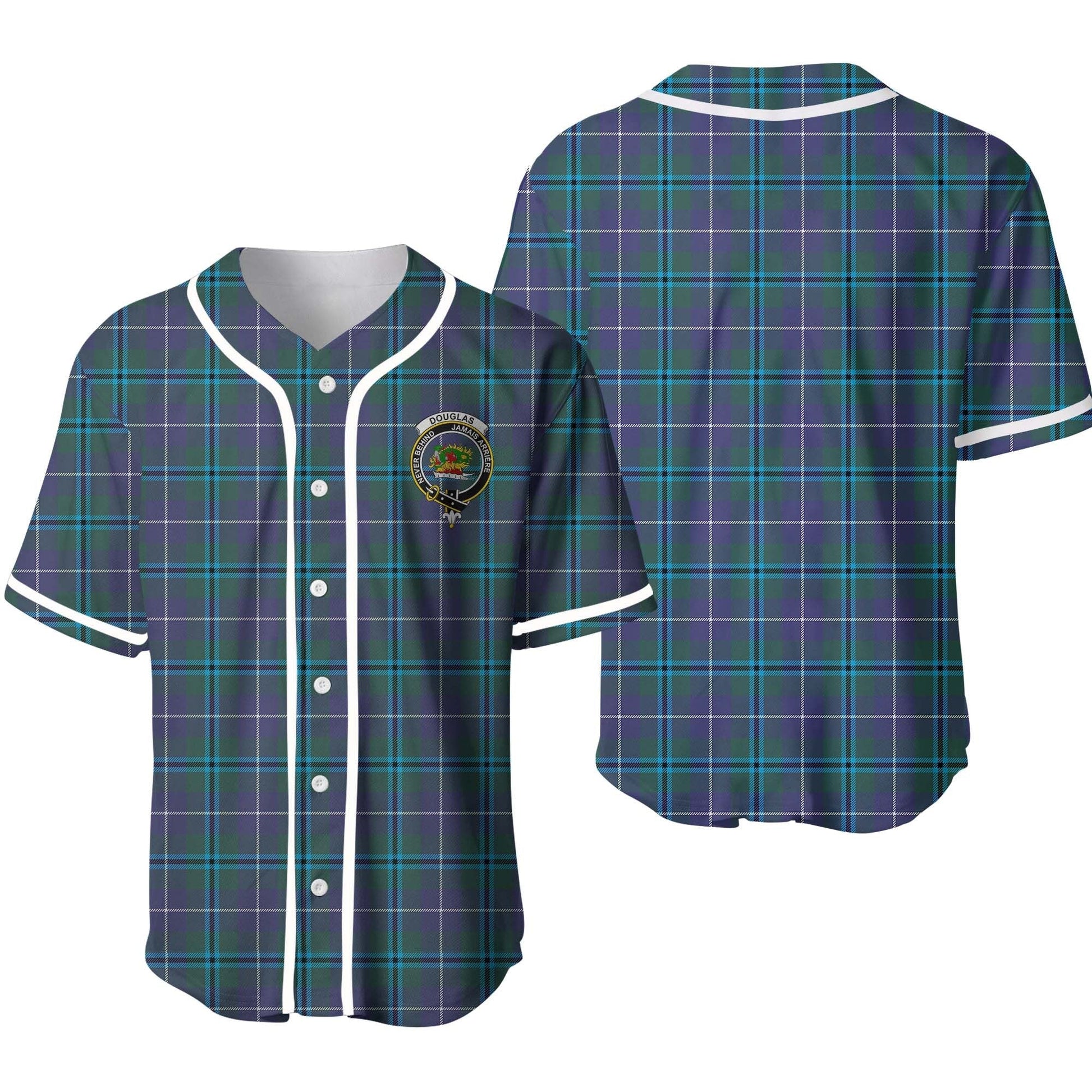 Douglas Tartan Crest Baseball Jersey