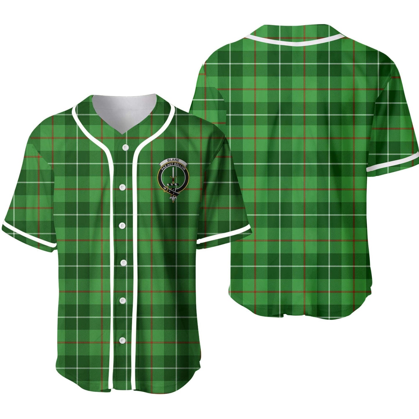 Blane Tartan Crest Baseball Jersey