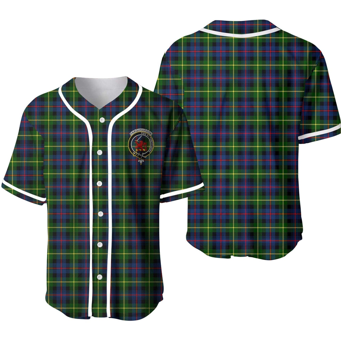 Farquharson Tartan Crest Baseball Jersey