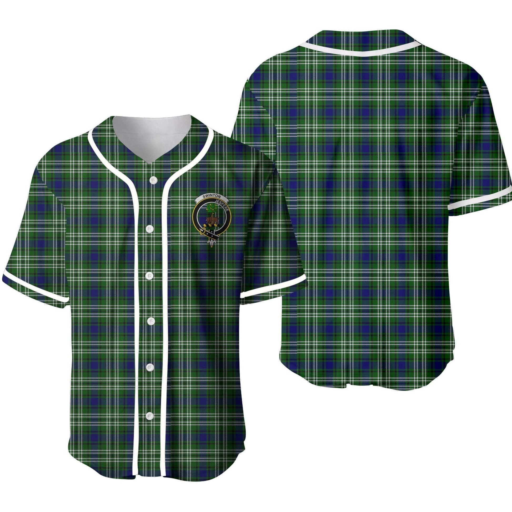 Swinton Tartan Crest Baseball Jersey