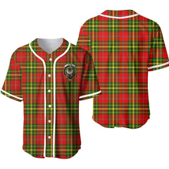 Leask Tartan Crest Baseball Jersey