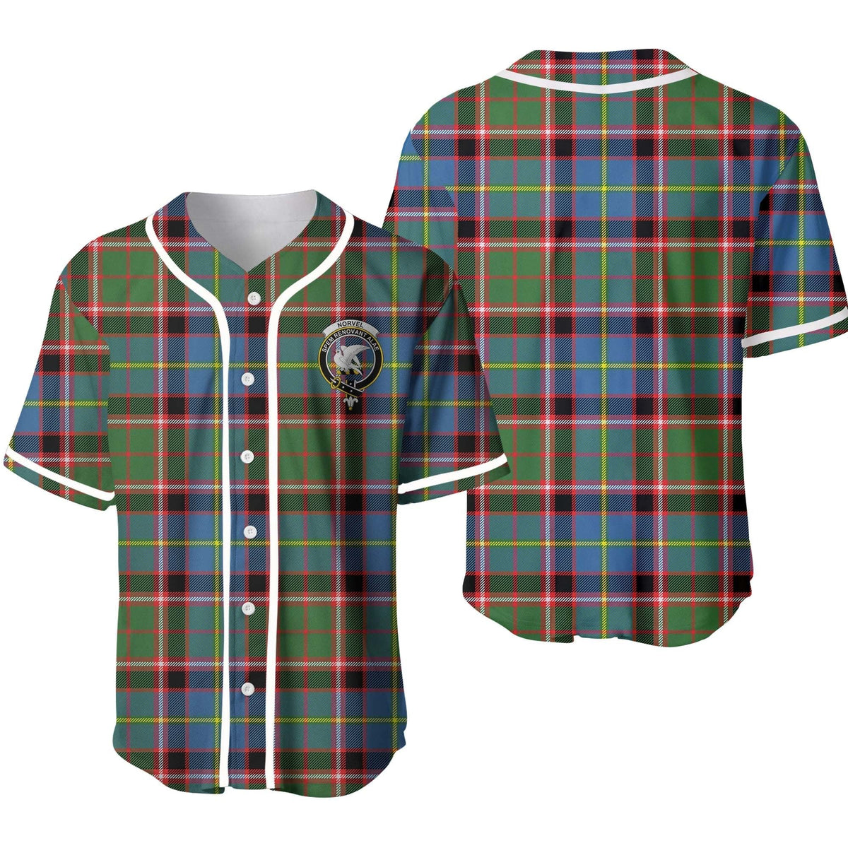 Norvel Tartan Crest Baseball Jersey