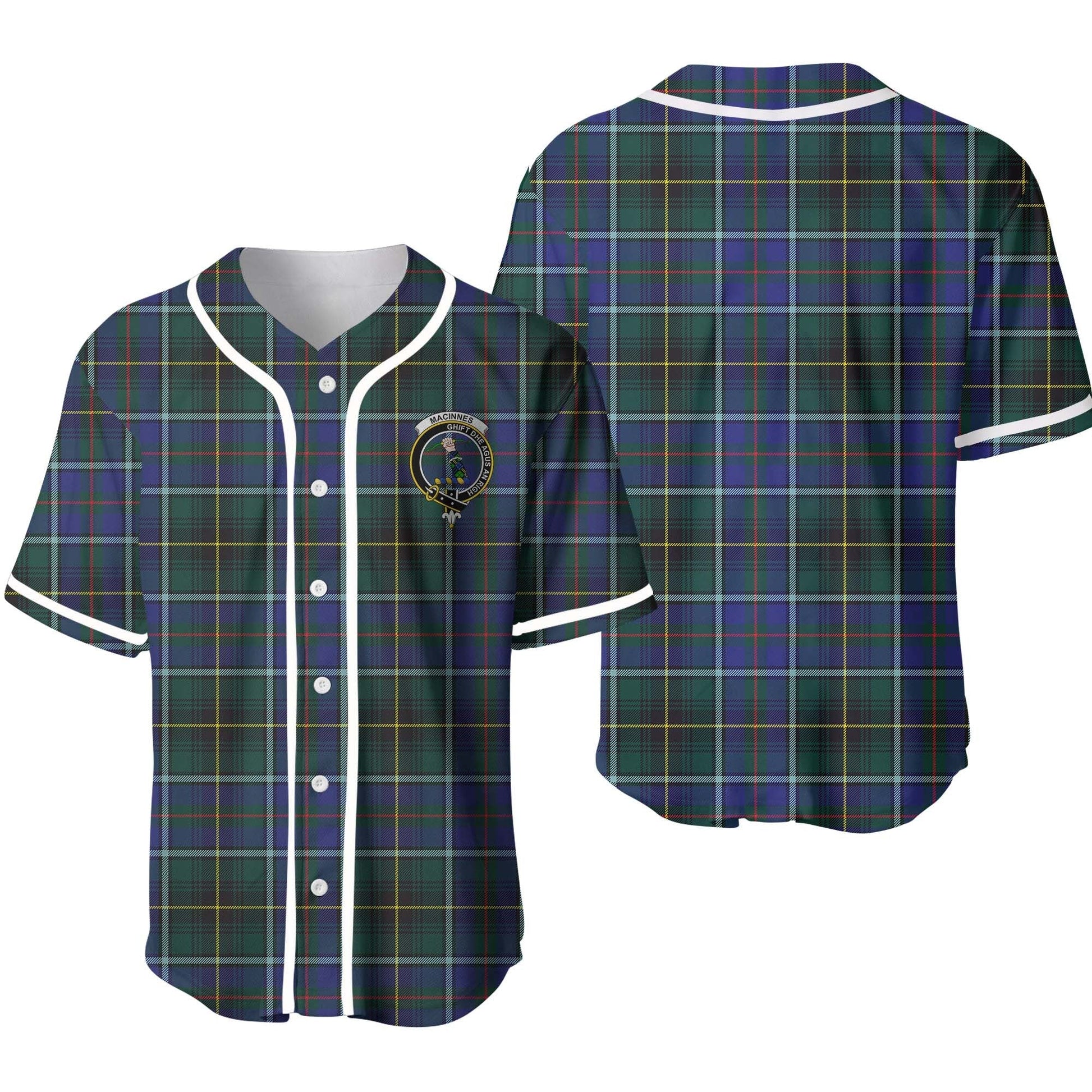 MacInnes Tartan Crest Baseball Jersey