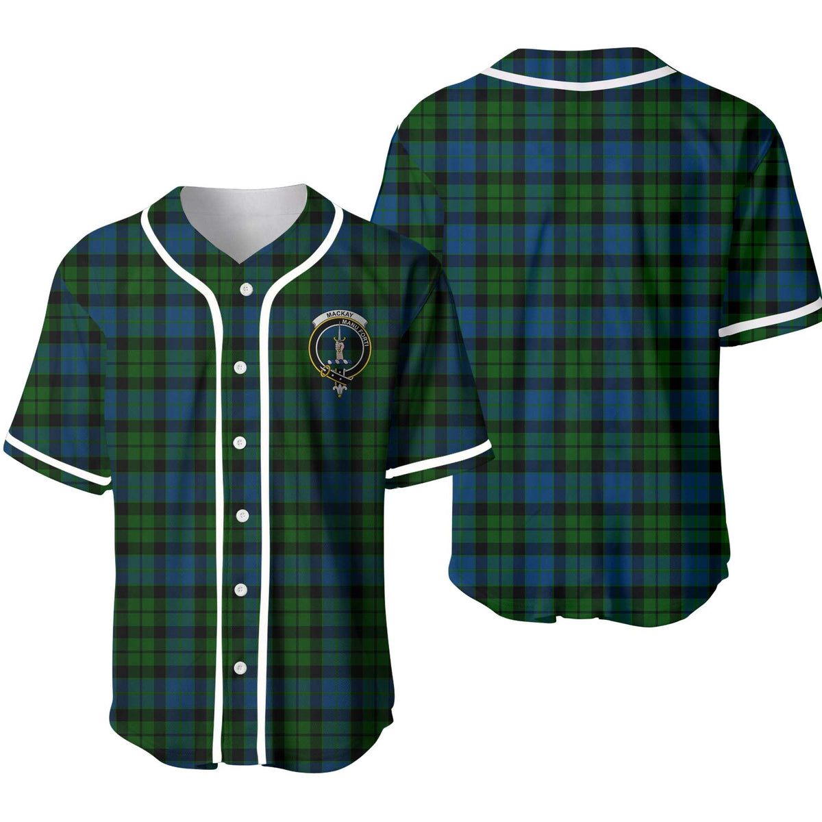 MacKay Tartan Crest Baseball Jersey