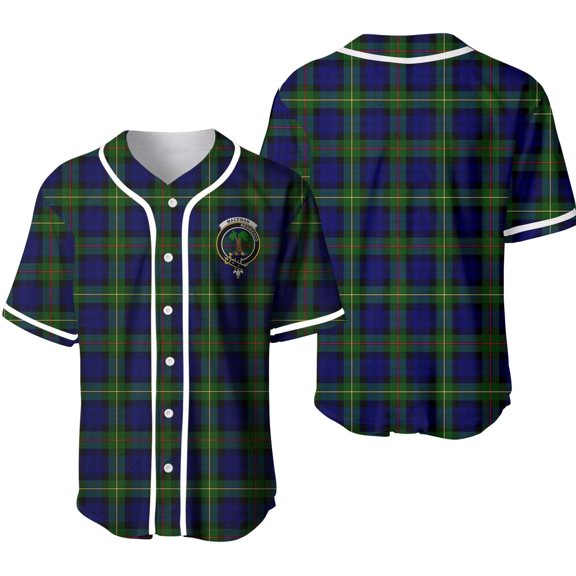 MacEwen Tartan Crest Baseball Jersey