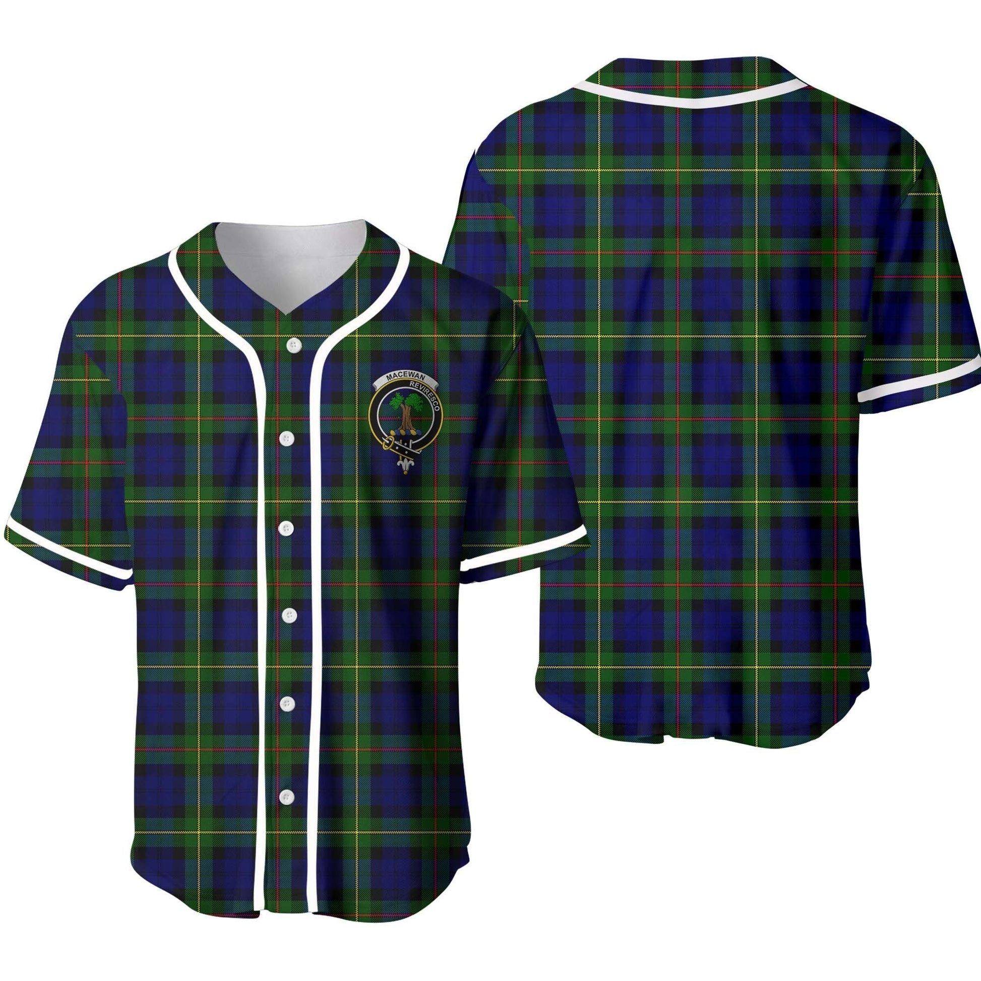 MacEwen Tartan Crest Baseball Jersey