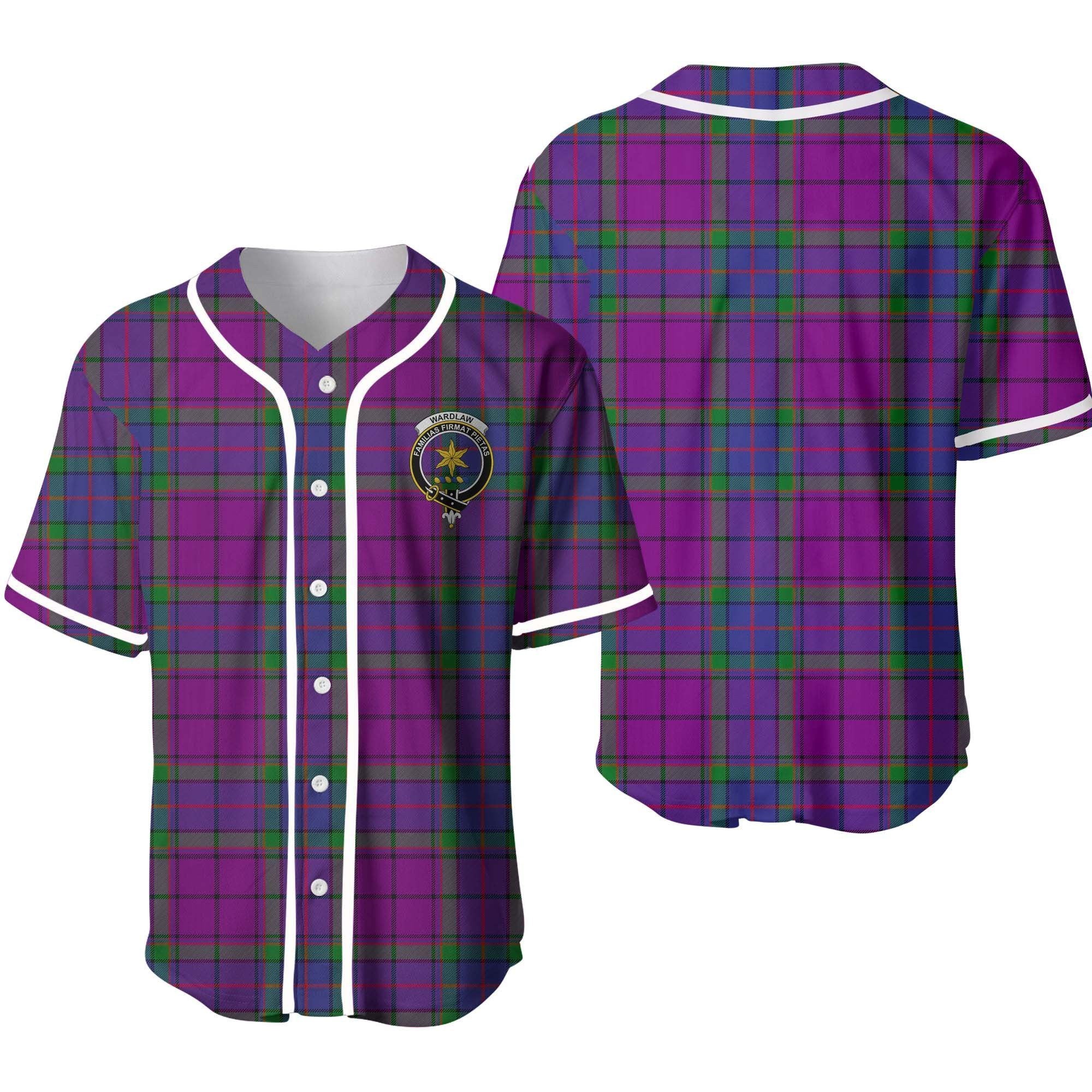 Wardlaw Tartan Crest Baseball Jersey