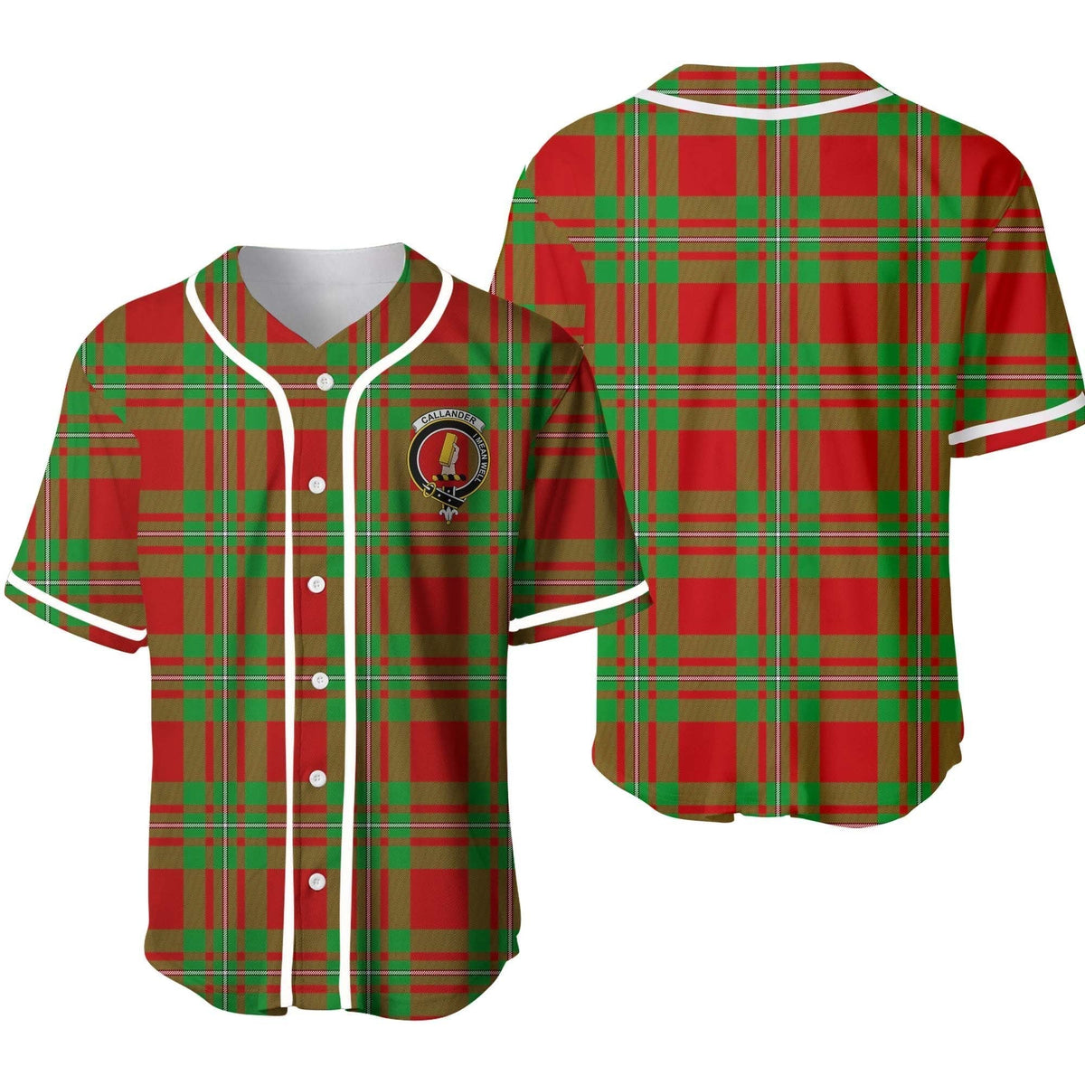 Callander Tartan Crest Baseball Jersey