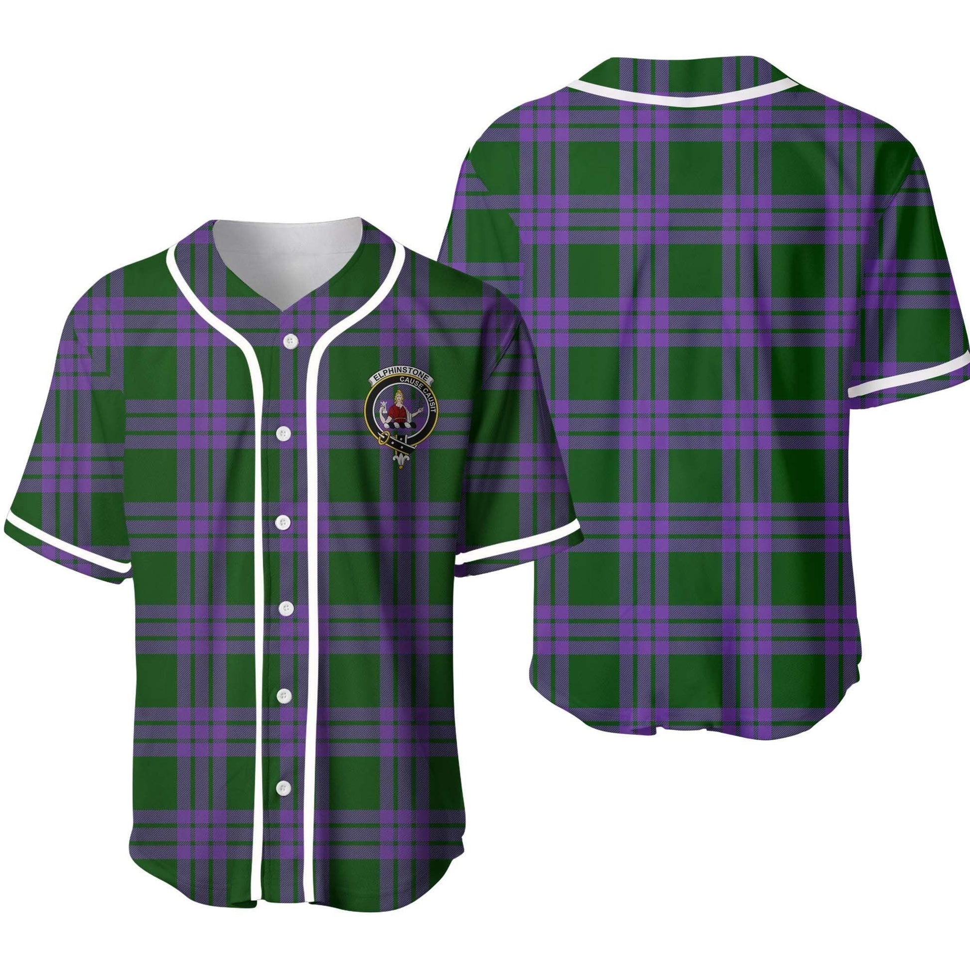 Elphinstone Tartan Crest Baseball Jersey