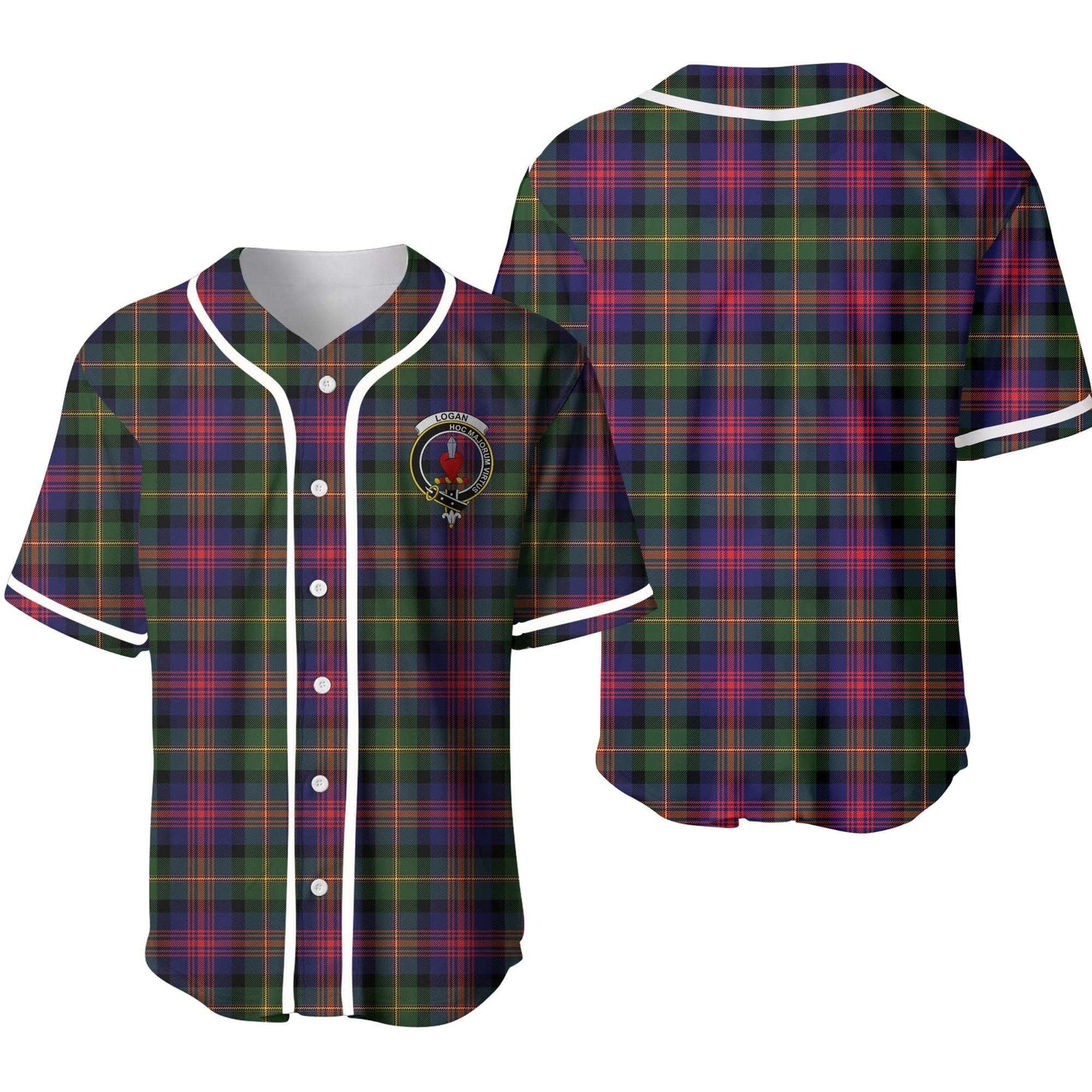 Logan Tartan Crest Baseball Jersey