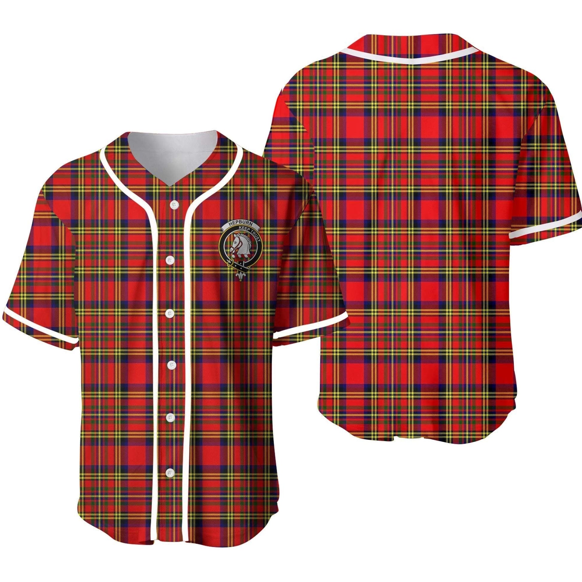 Hepburn Tartan Crest Baseball Jersey