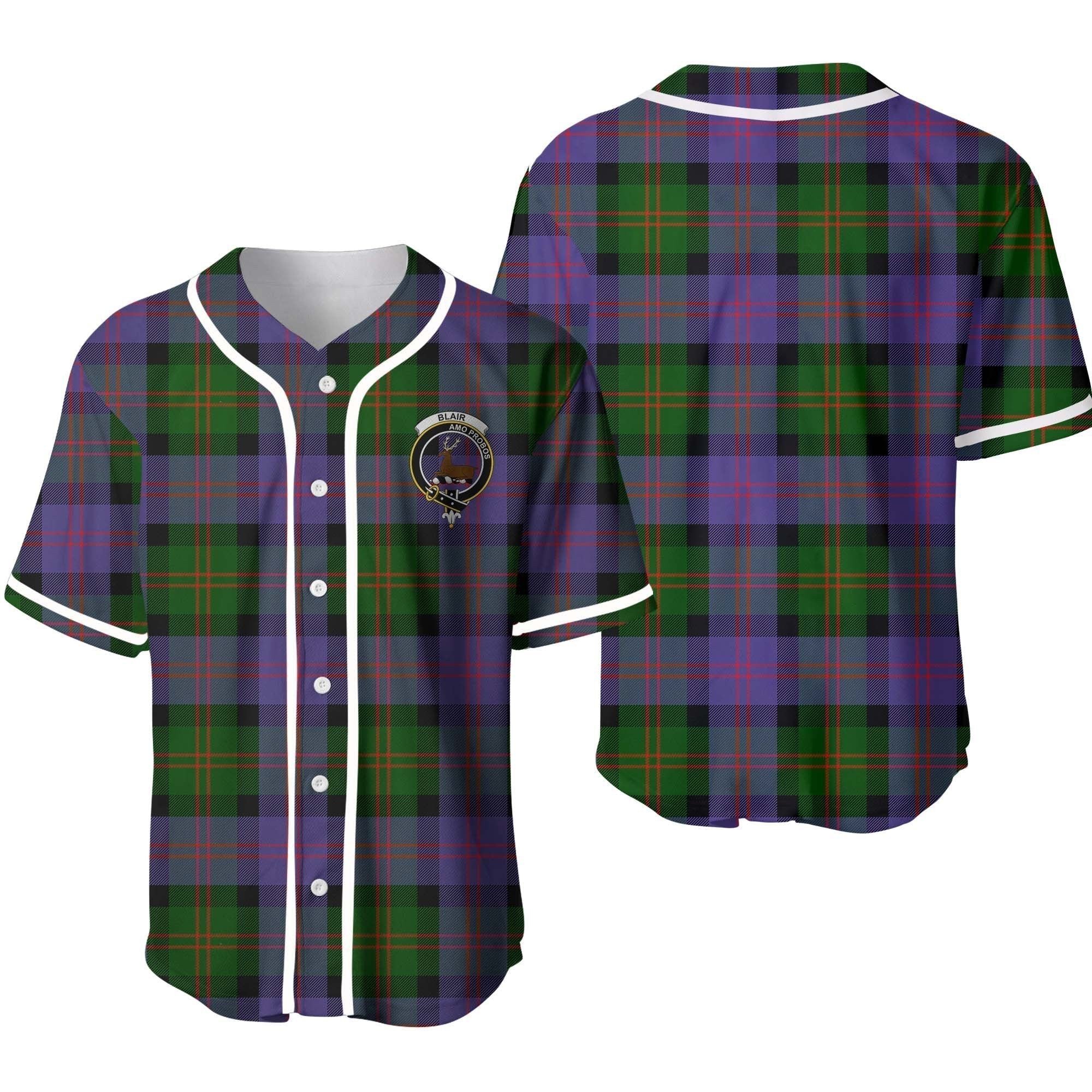 Blair Tartan Crest Baseball Jersey