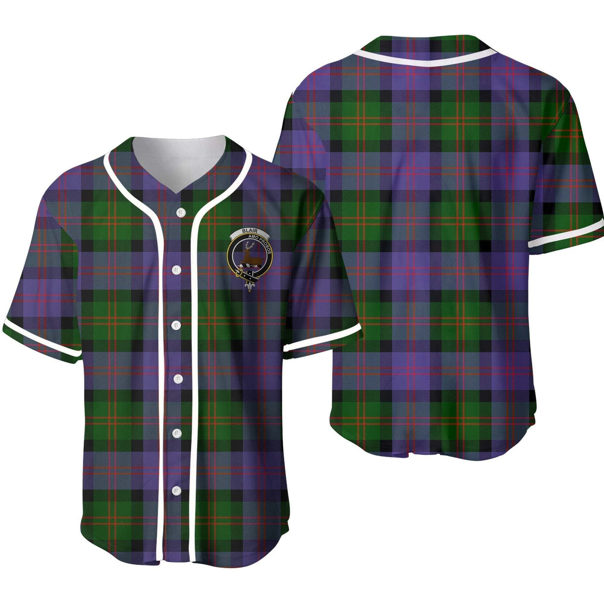 Blair Tartan Crest Baseball Jersey