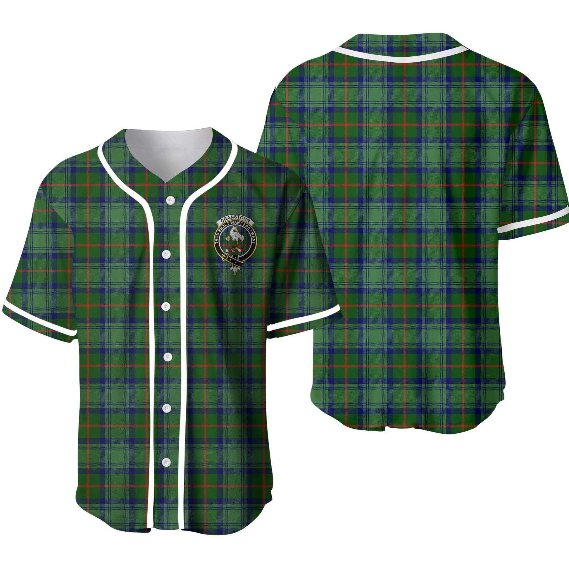 Cranstoun Tartan Crest Baseball Jersey