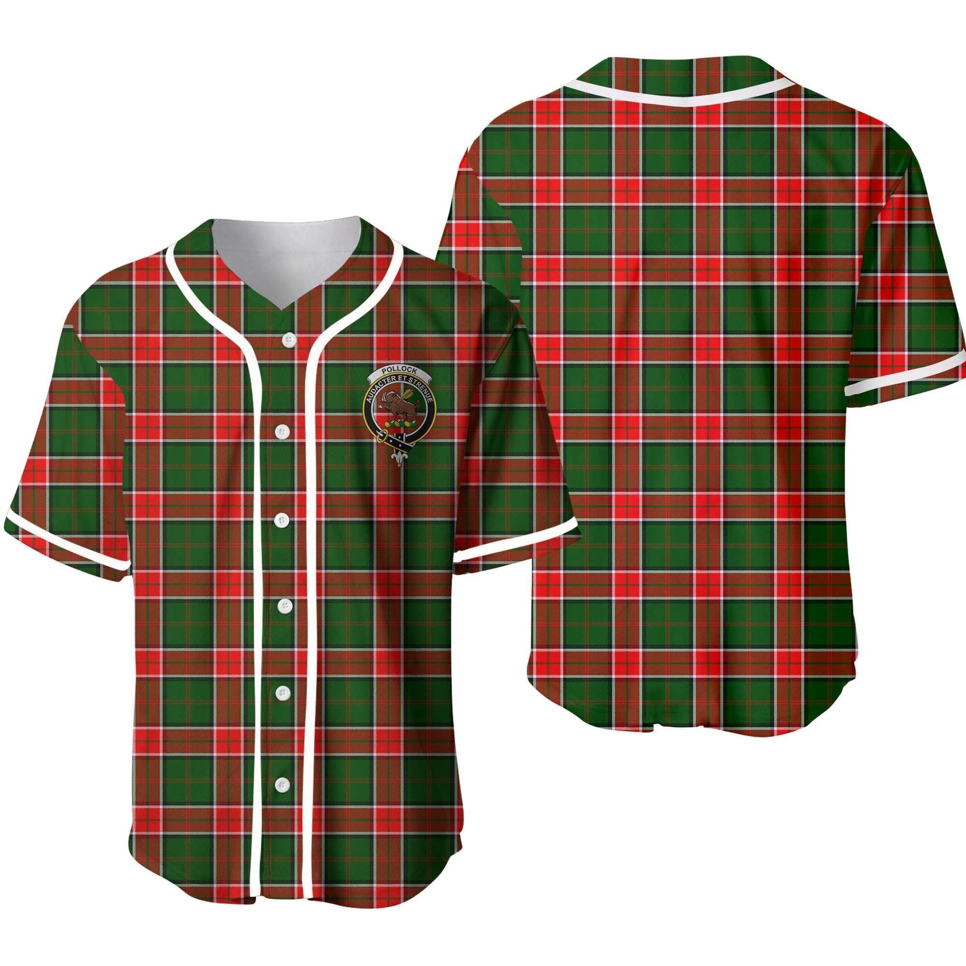 Pollock Tartan Crest Baseball Jersey