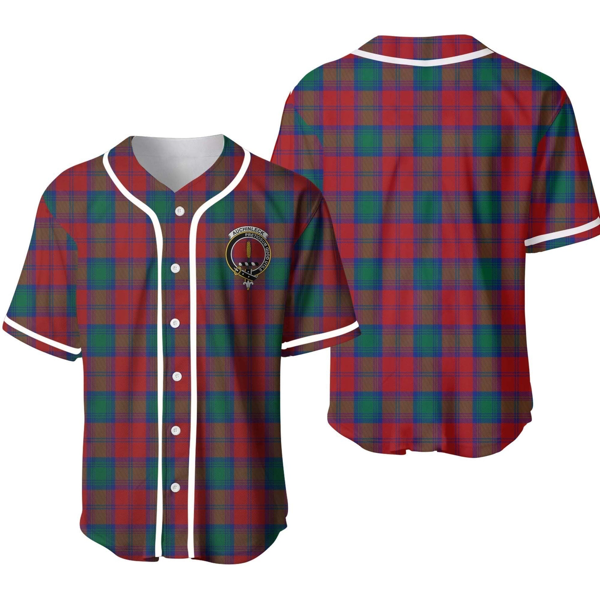 Auchinleck Tartan Crest Baseball Jersey