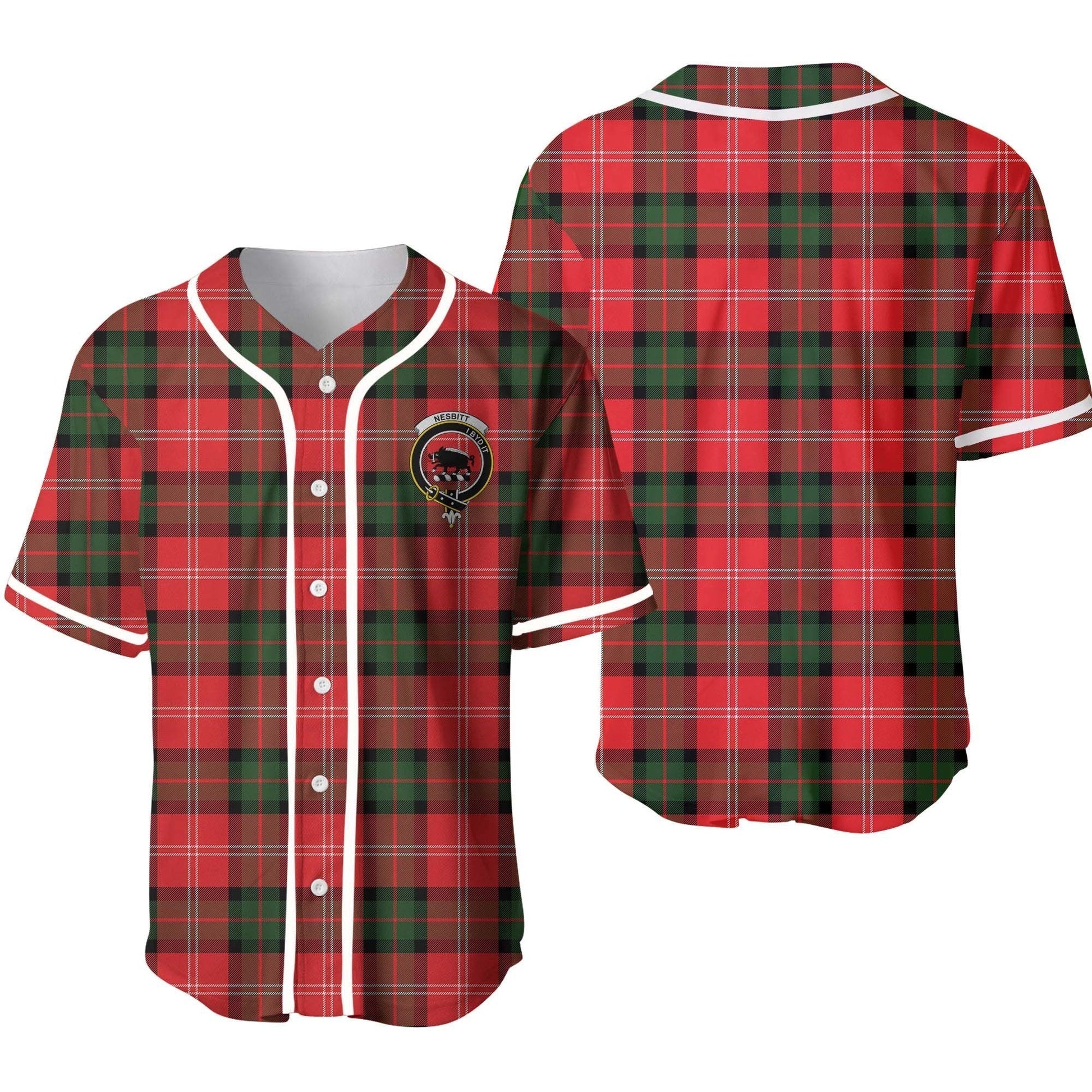 Nesbitt Tartan Crest Baseball Jersey