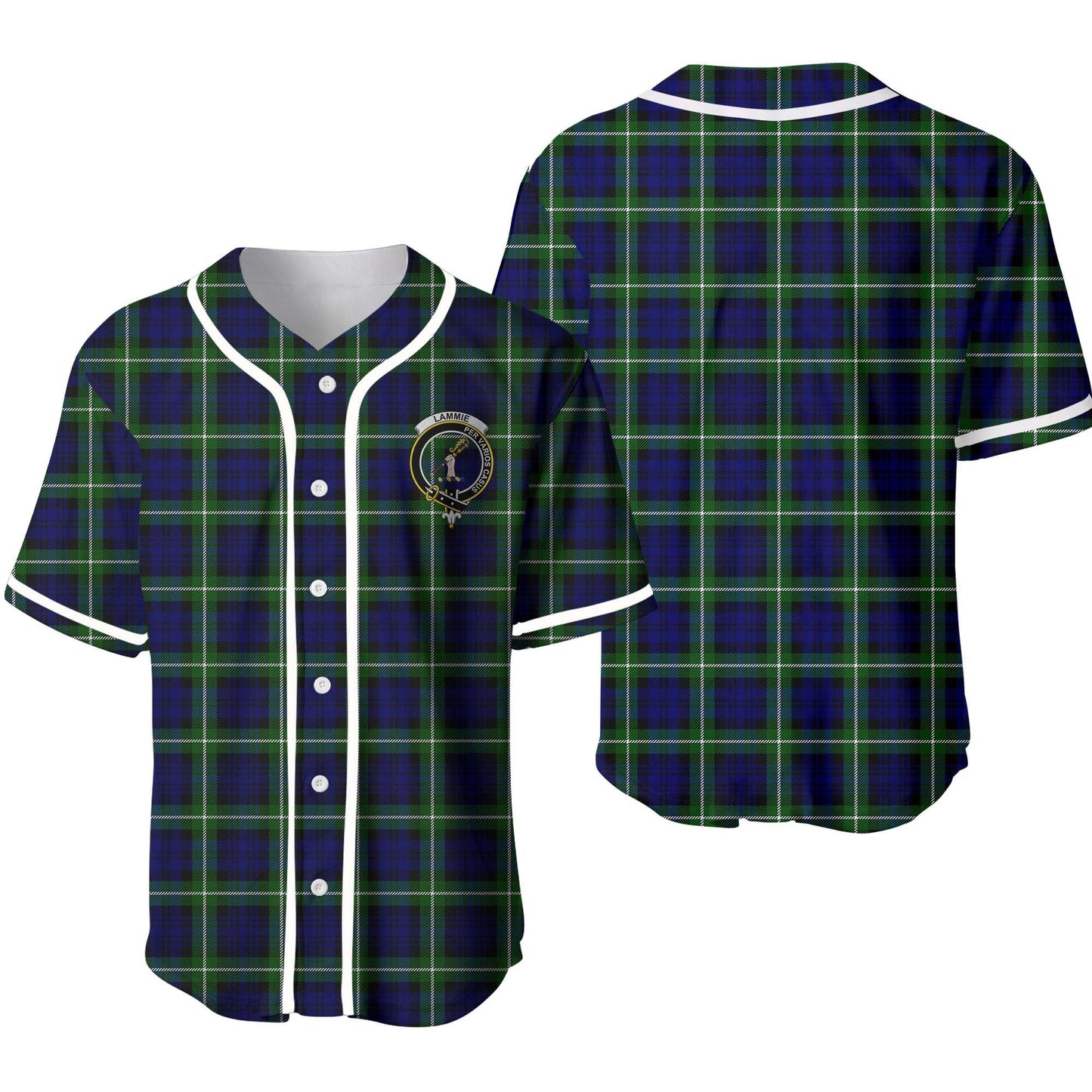 Lammie Tartan Crest Baseball Jersey