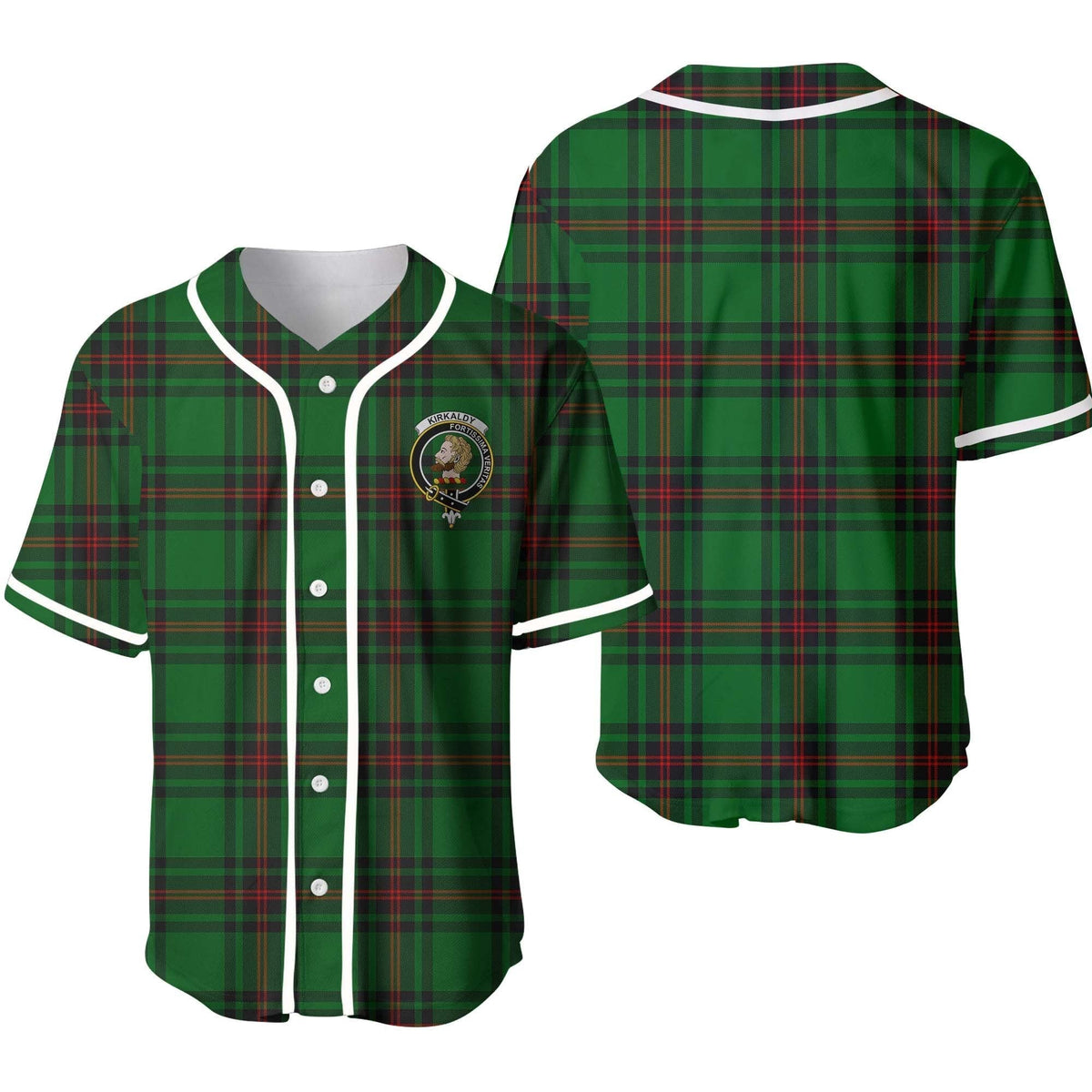 Kirkaldy Tartan Crest Baseball Jersey