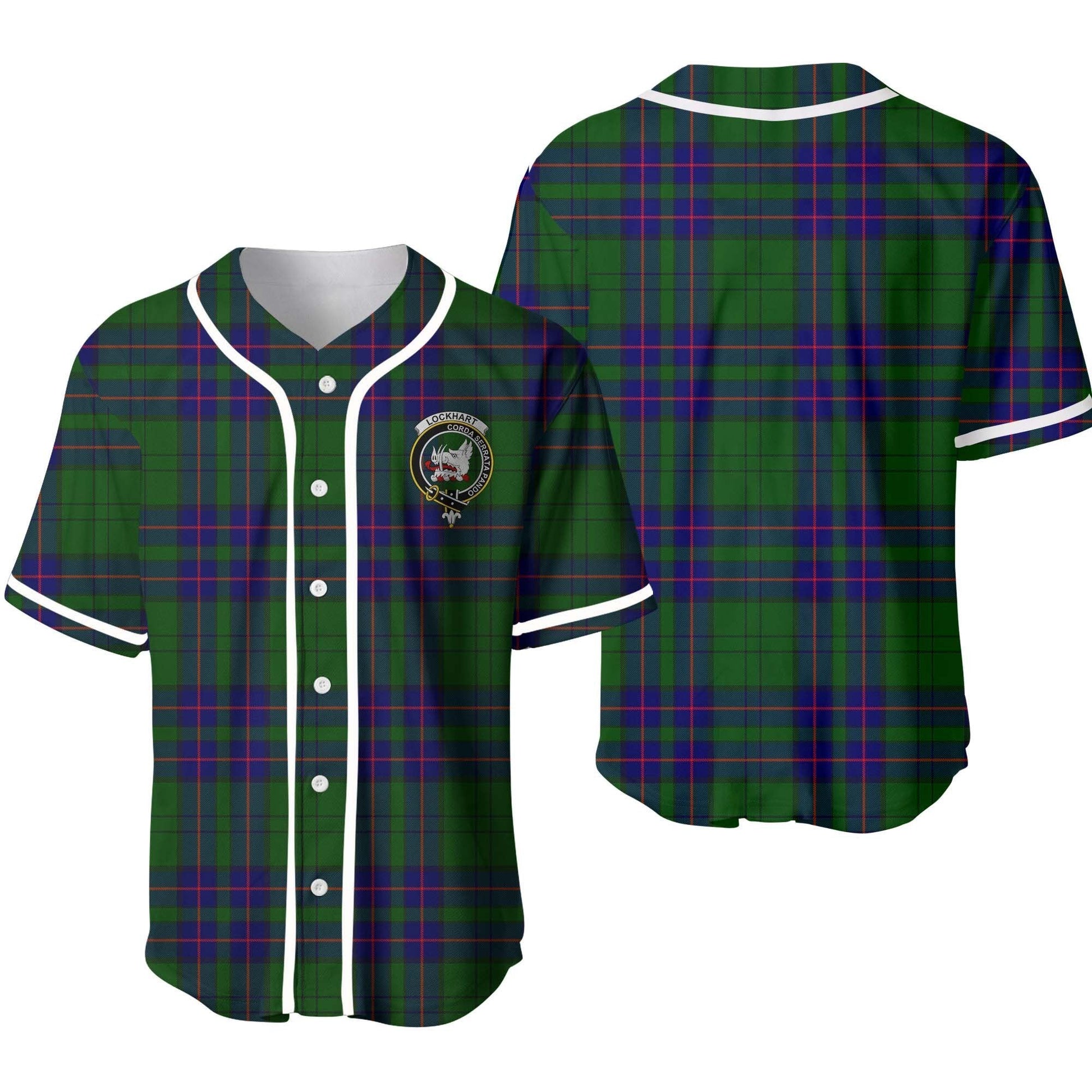 Lockhart Tartan Crest Baseball Jersey