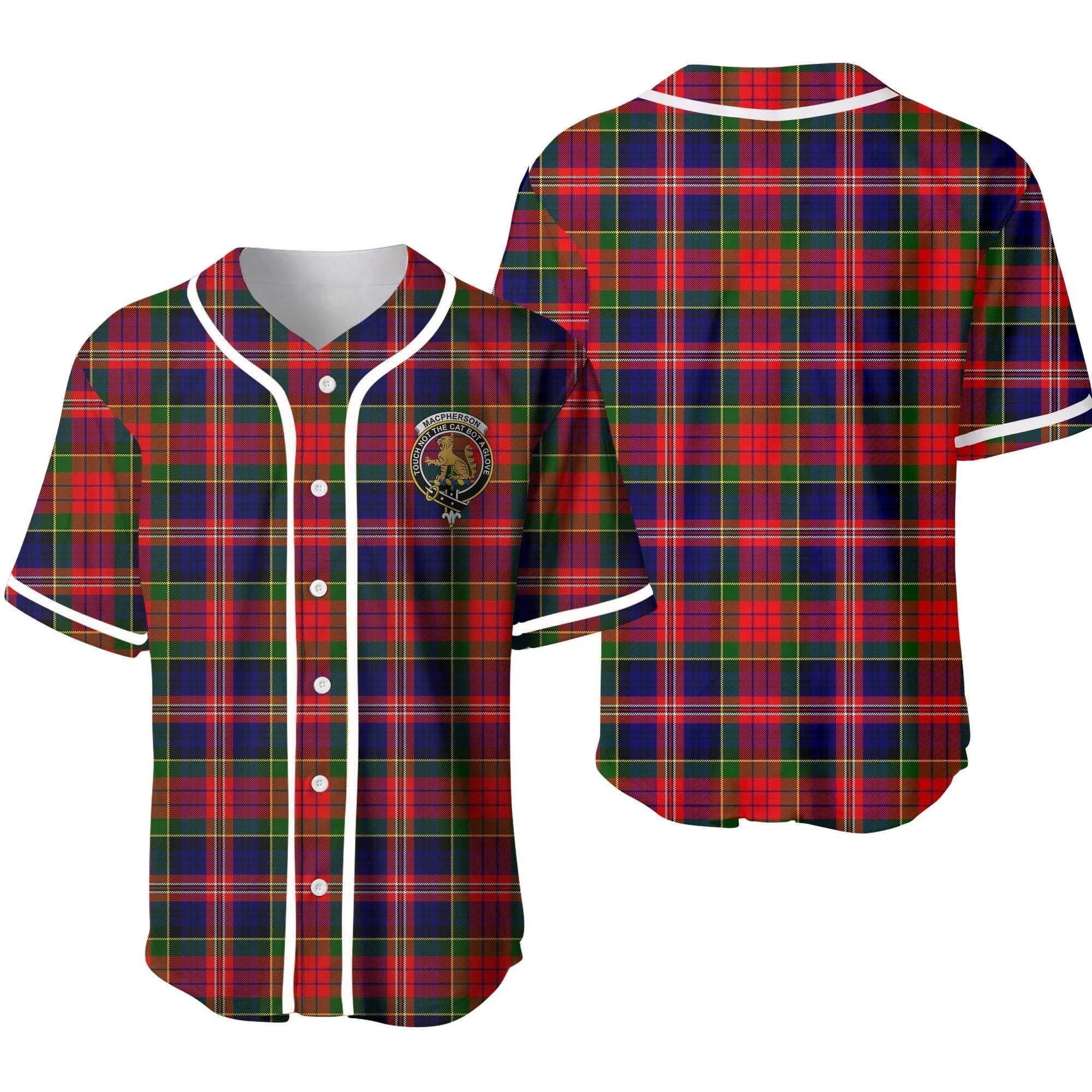 MacPherson Tartan Crest Baseball Jersey